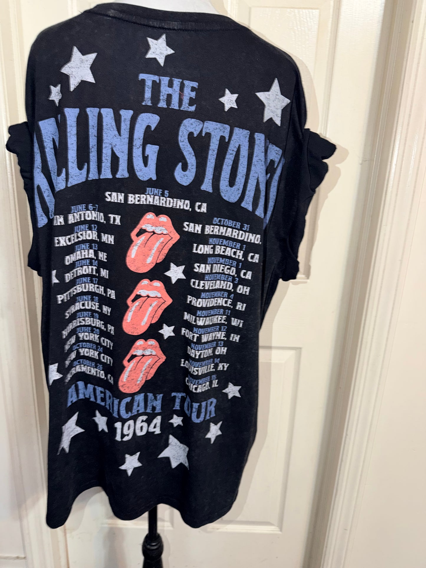 The Rolling Stones Double Sided Oversized Distressed Tee