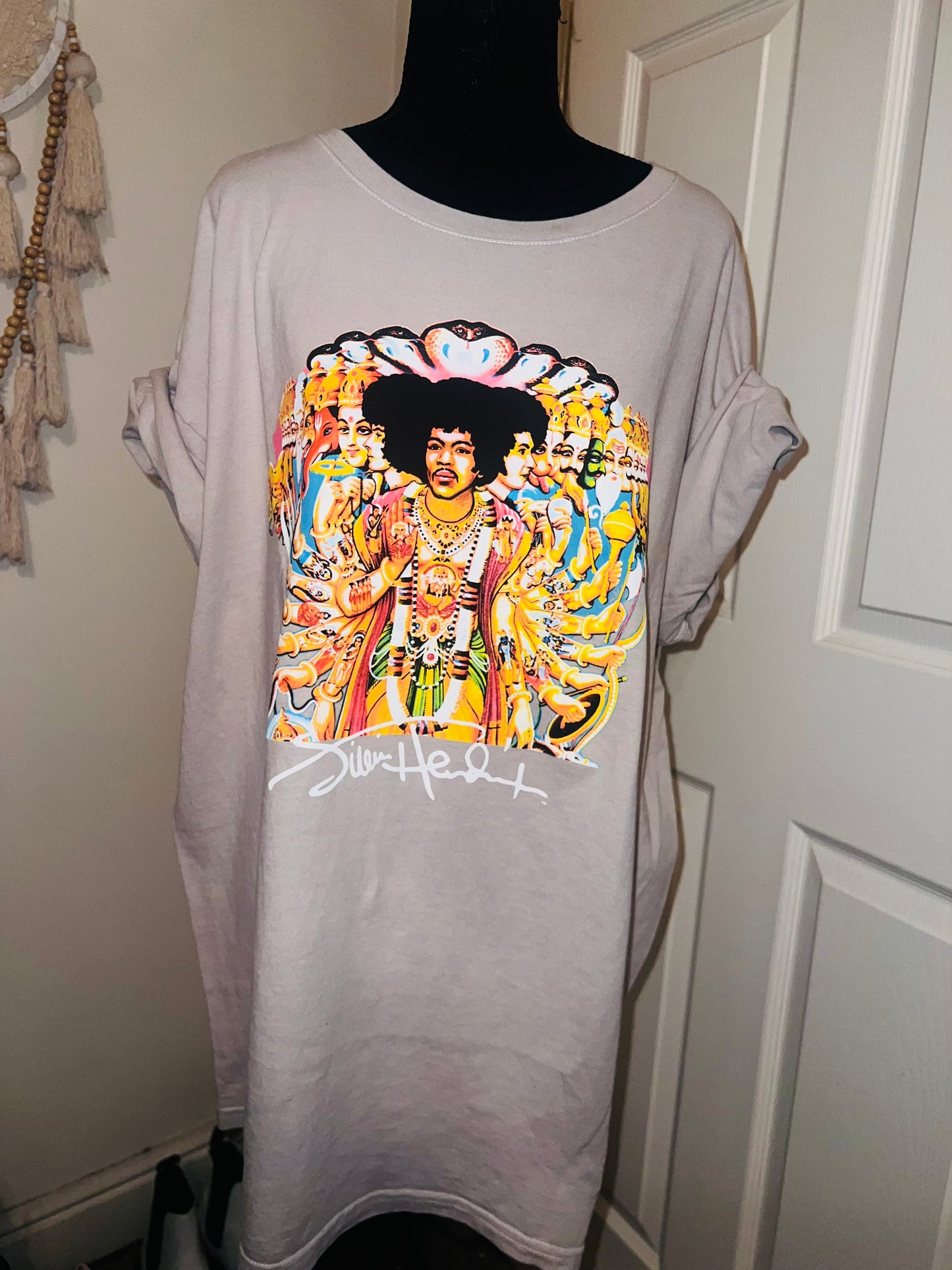 Jimi Hendrix Oversized Distressed Tee