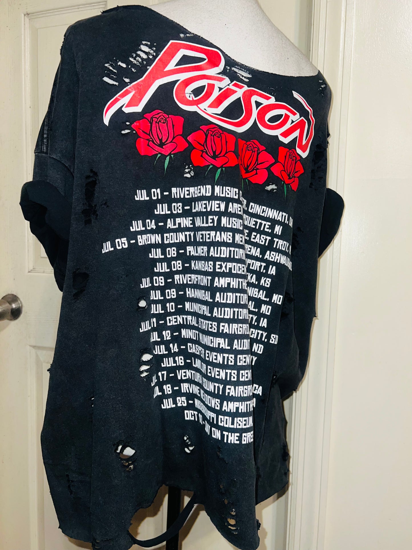 Poison Double Sided Oversized Distressed Tee