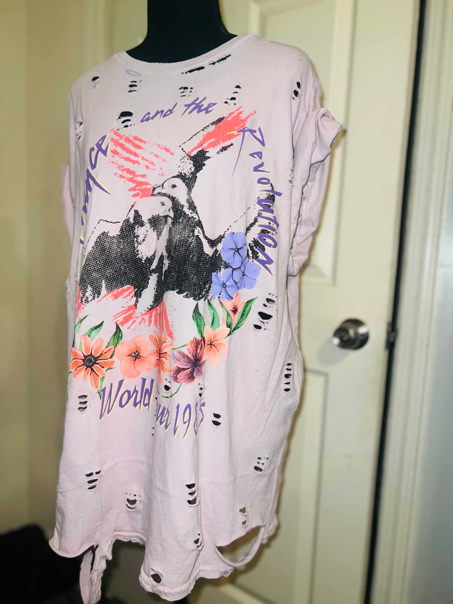 Prince and The Revolution 85 Oversized Distressed Tee