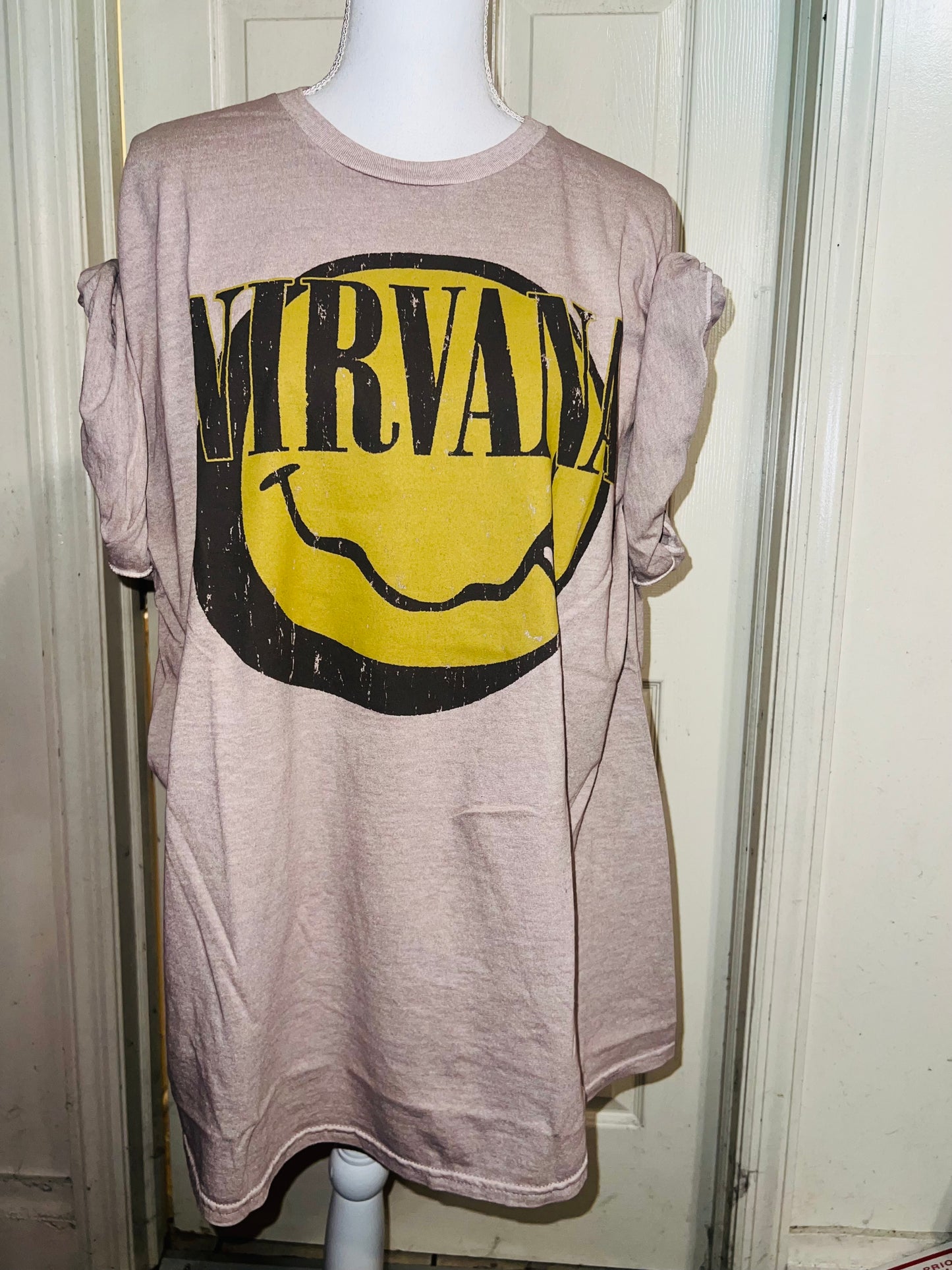 Nirvana Oversized Distressed Tee