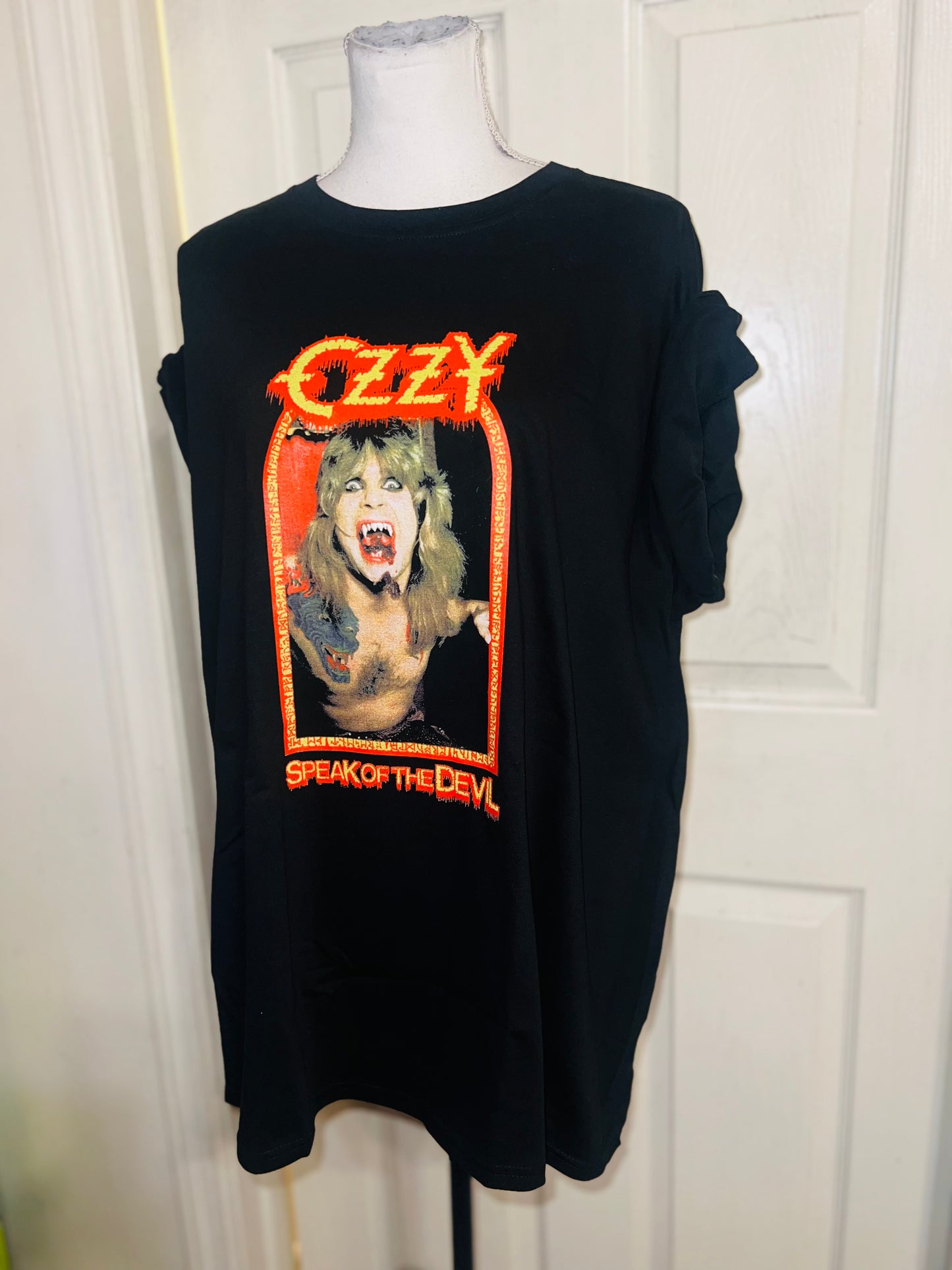 Ozzy Osbourne Double Sided Oversized Distressed Tee