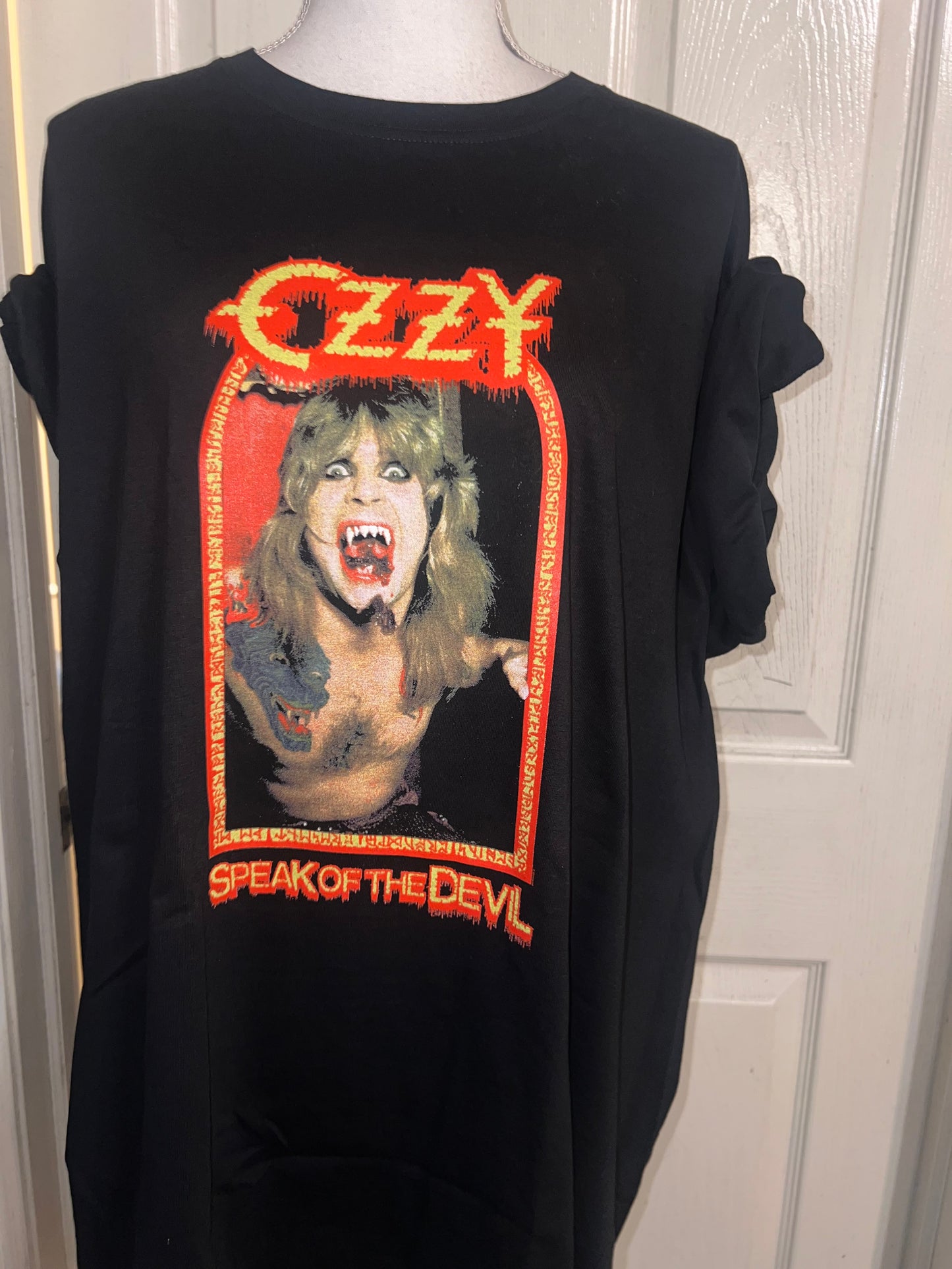 Ozzy Osbourne Double Sided Oversized Distressed Tee
