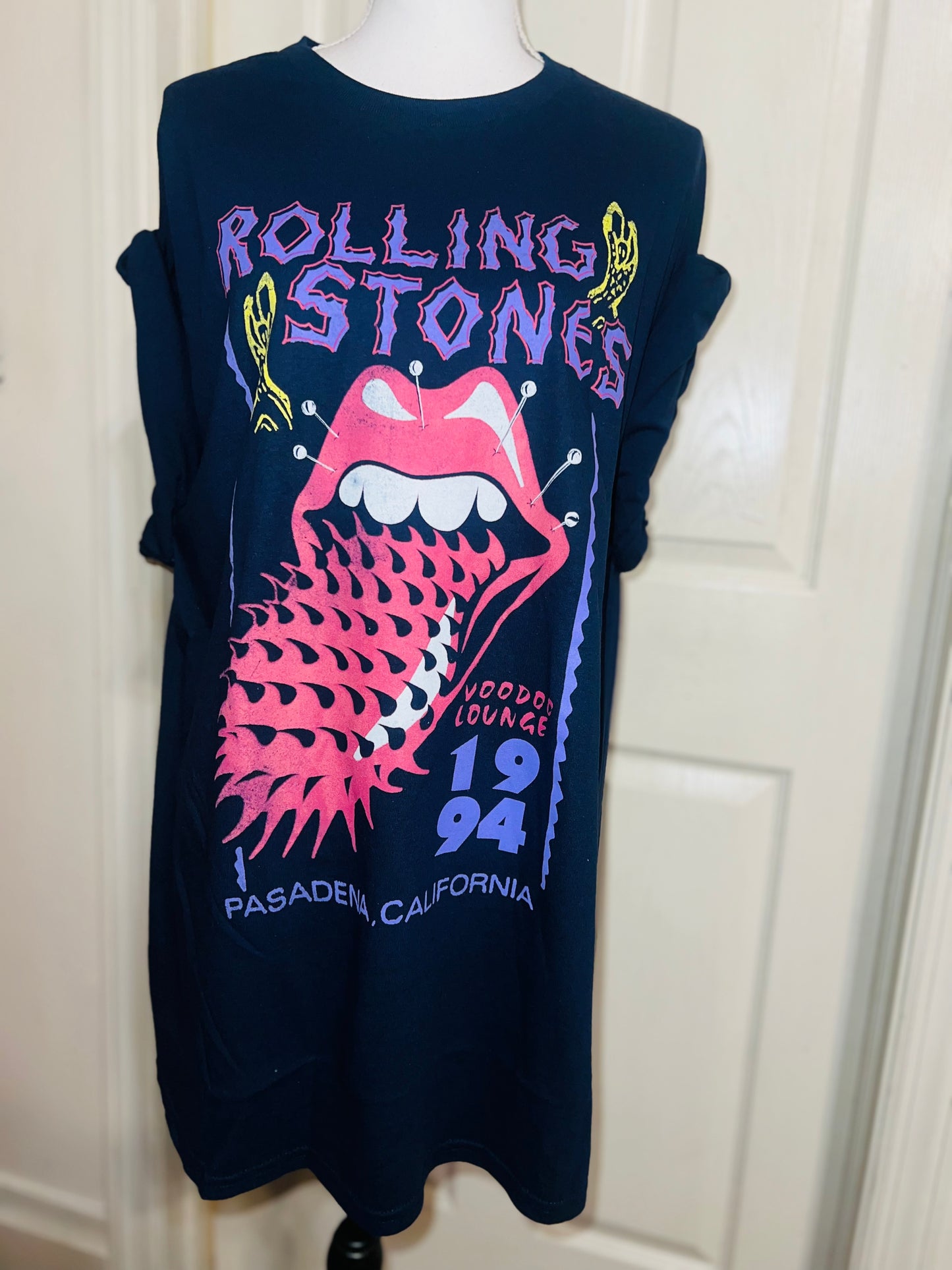 The Rolling Stones Double Sided Oversized Distressed Tee