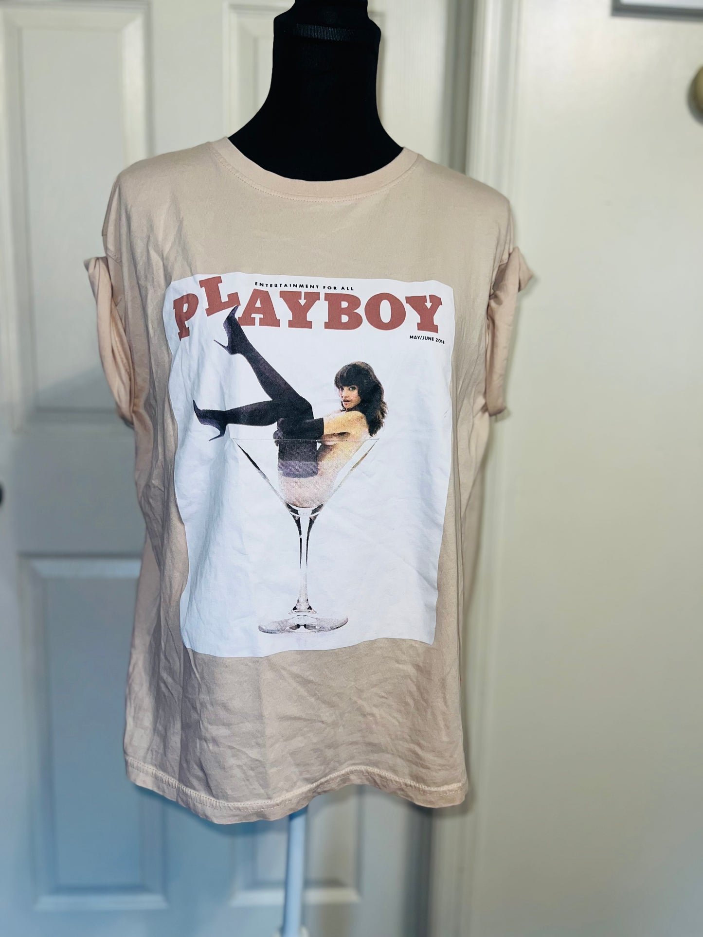 Playboy Oversized Distressed Tee