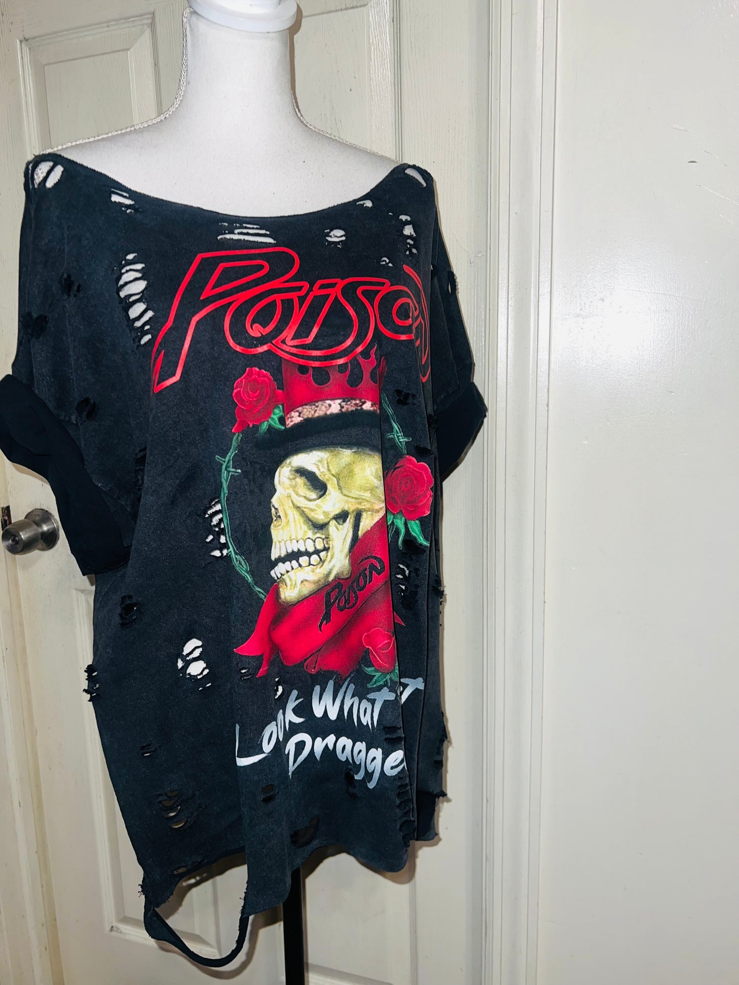 Poison Double Sided Oversized Distressed Tee