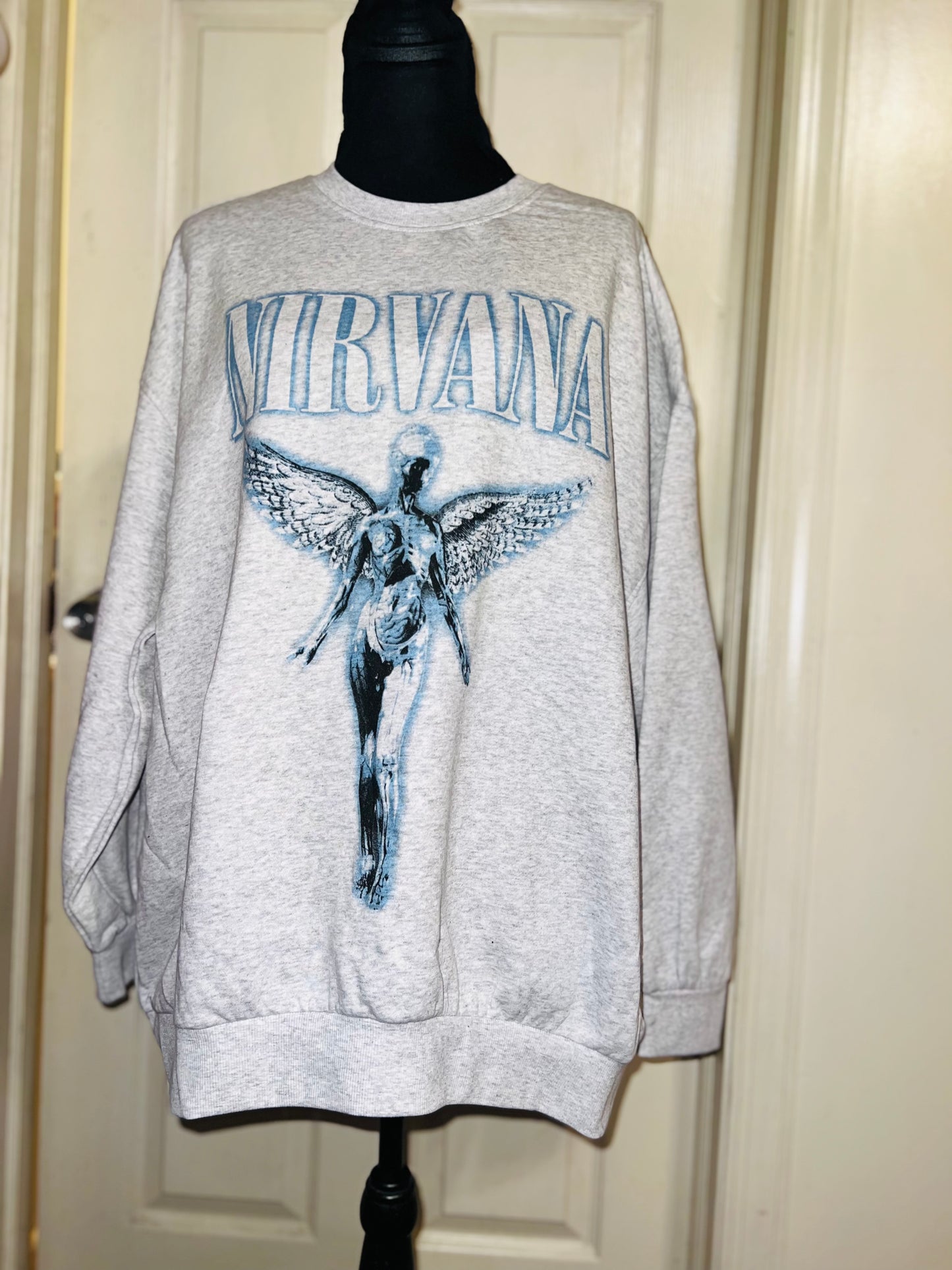 Nirvana Oversized Distressed Sweatshirt