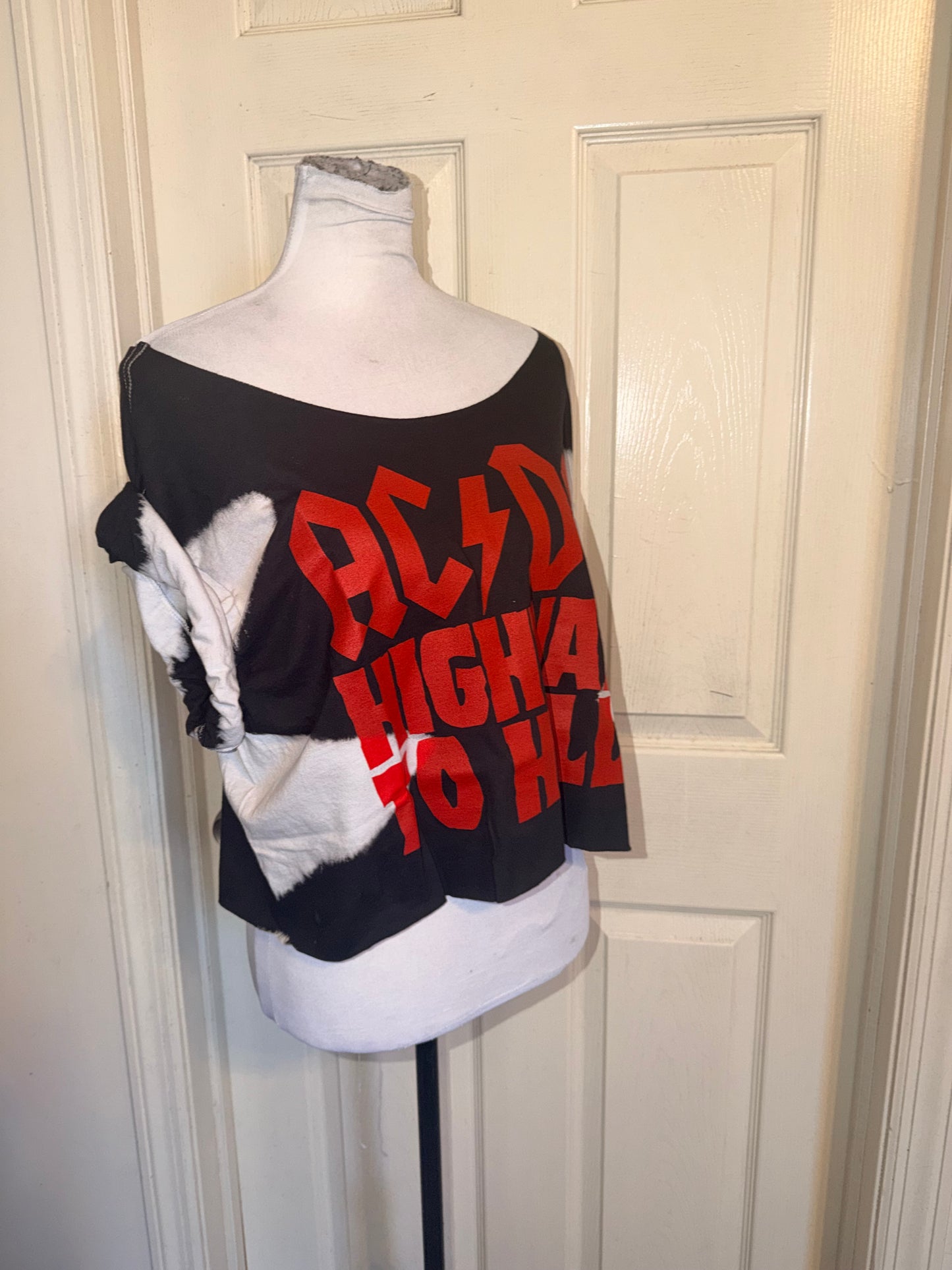 AC/DC Oversized OFTS Distressed Tee
