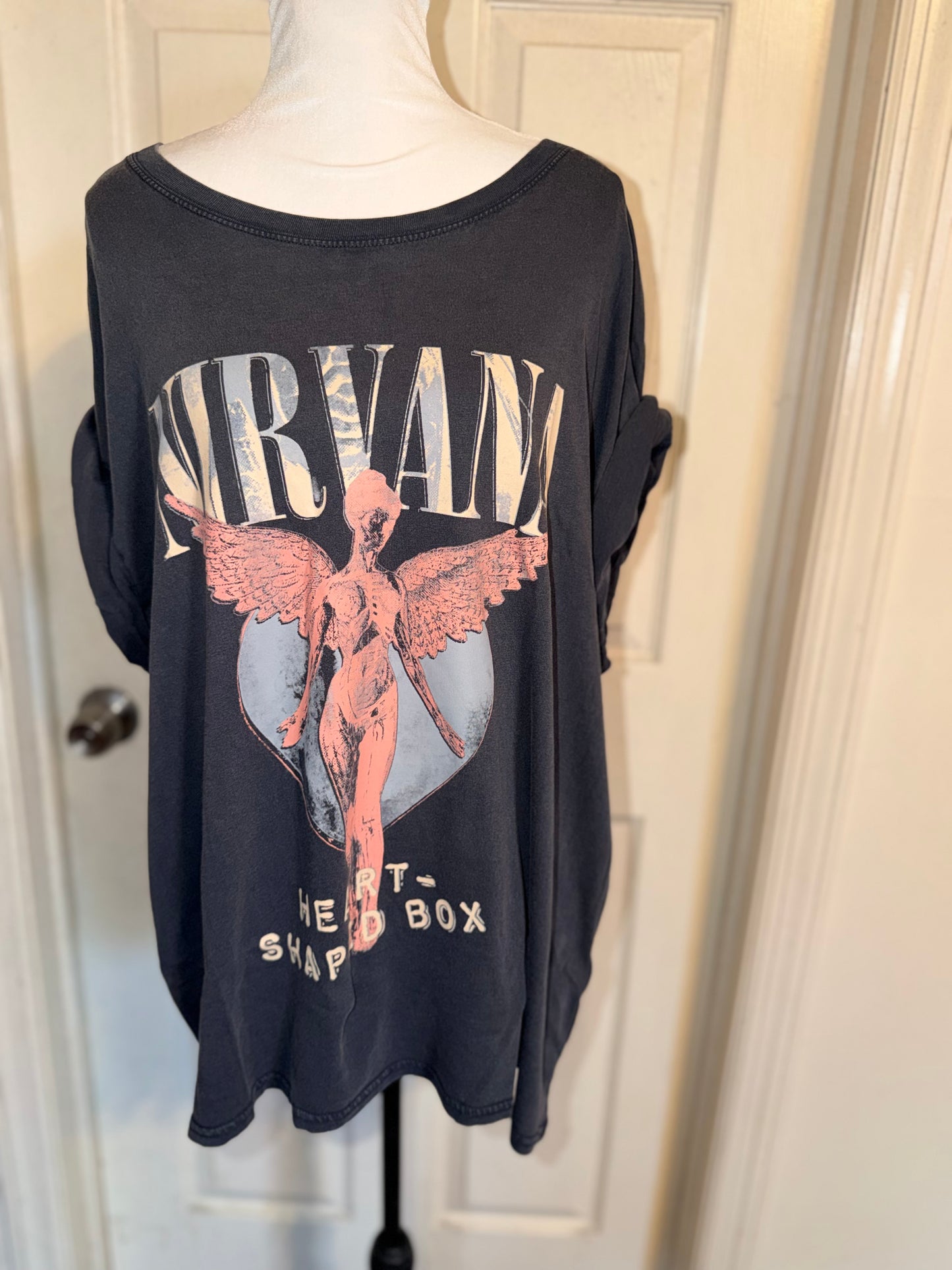 Nirvana Oversized Distressed Tee