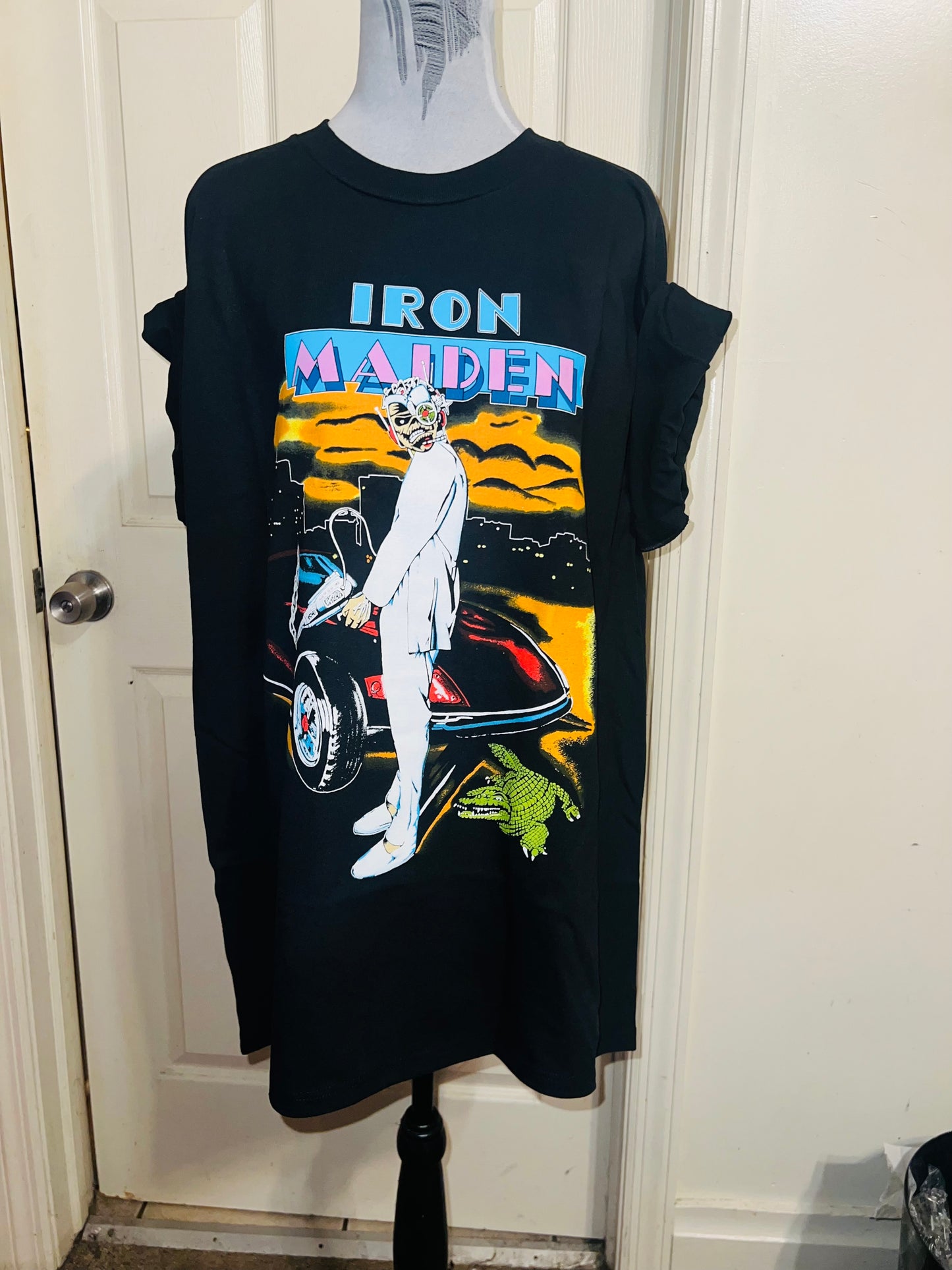 Iron Maiden Double Sided Oversized Distressed Tee