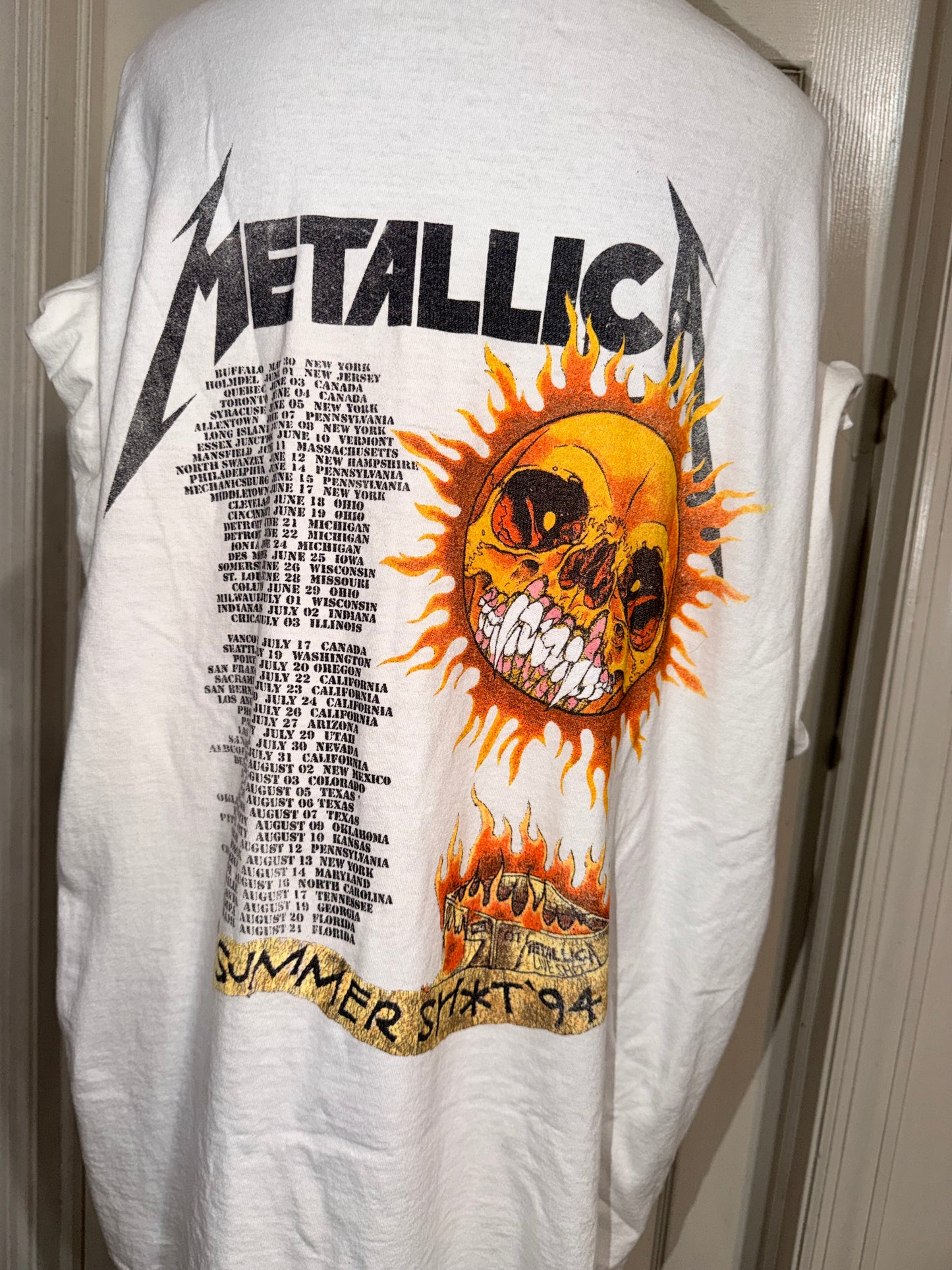 Metallica Double Sided Oversized Distressed Tee