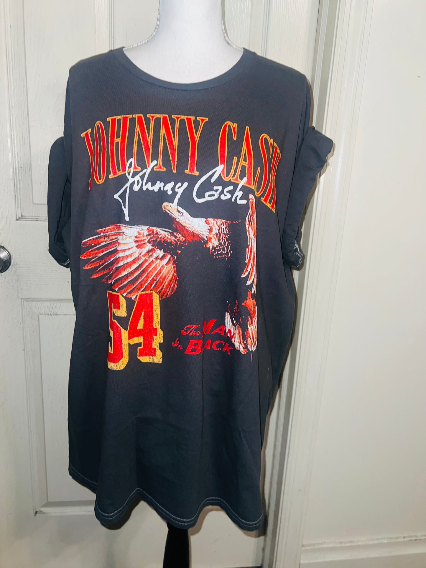 Johnny Cash Double Sided Oversized Distressed Tee