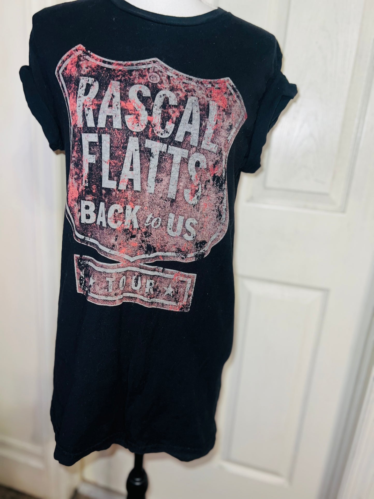 Rascal Flatts Double Sided Oversized Distressed Tee