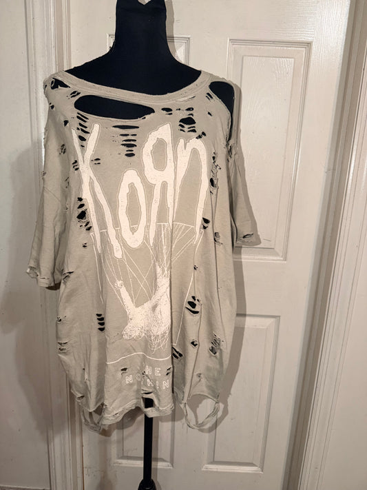Korn Oversized Distressed Tee