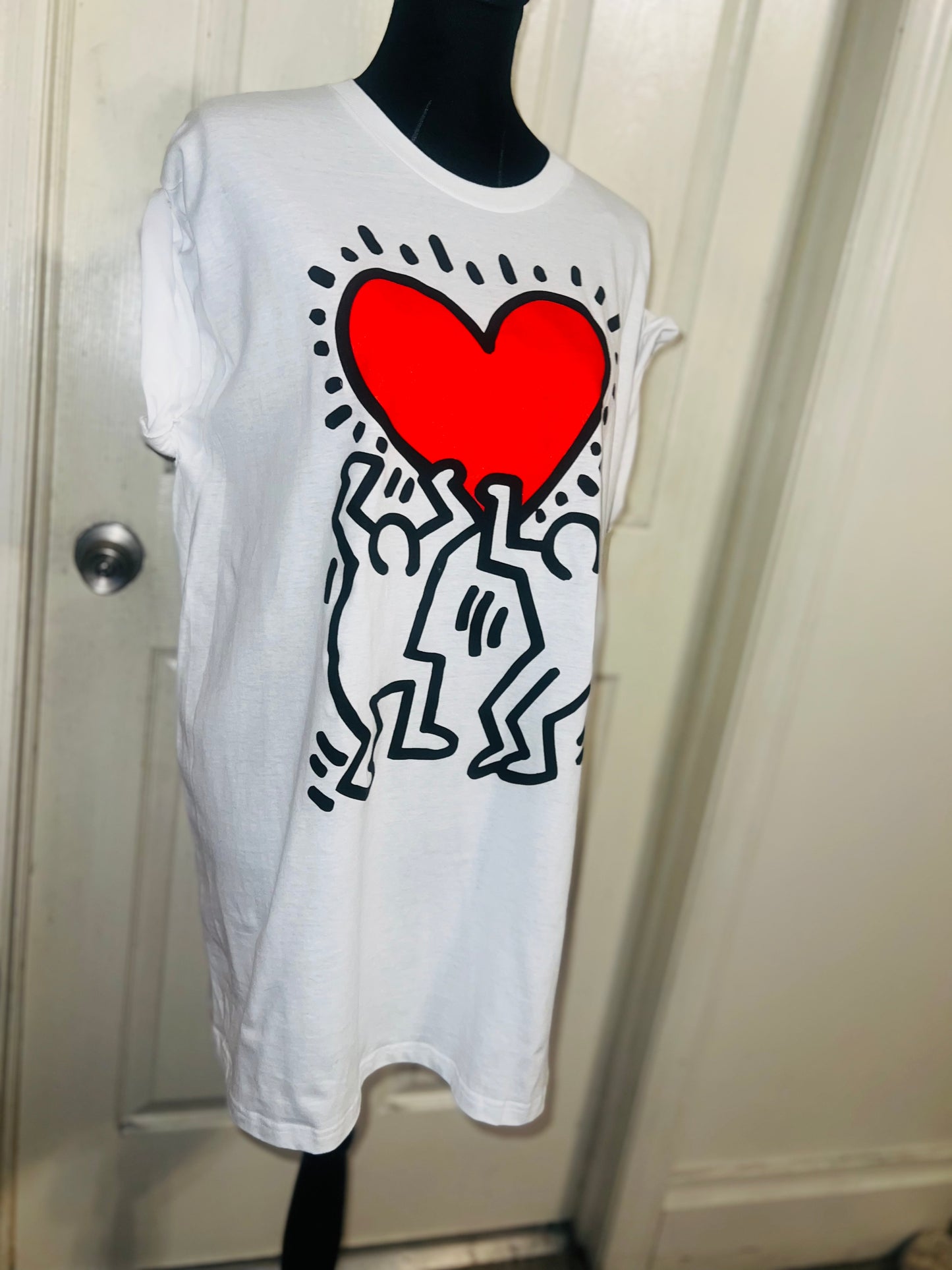 Keith Haring Oversized Distressed Tee