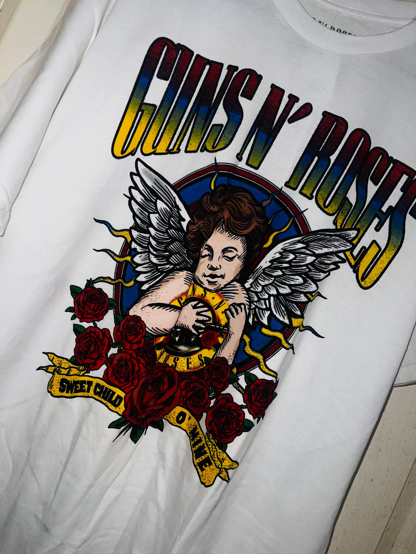 Guns n Roses Cherub Oversized Distressed Tee