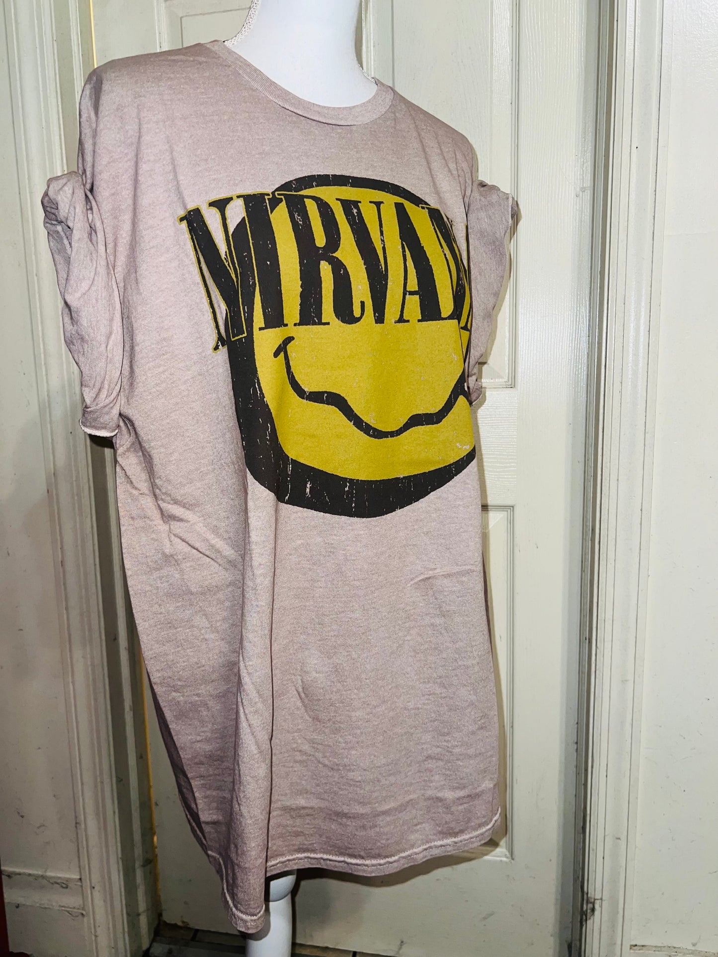 Nirvana Oversized Distressed Tee