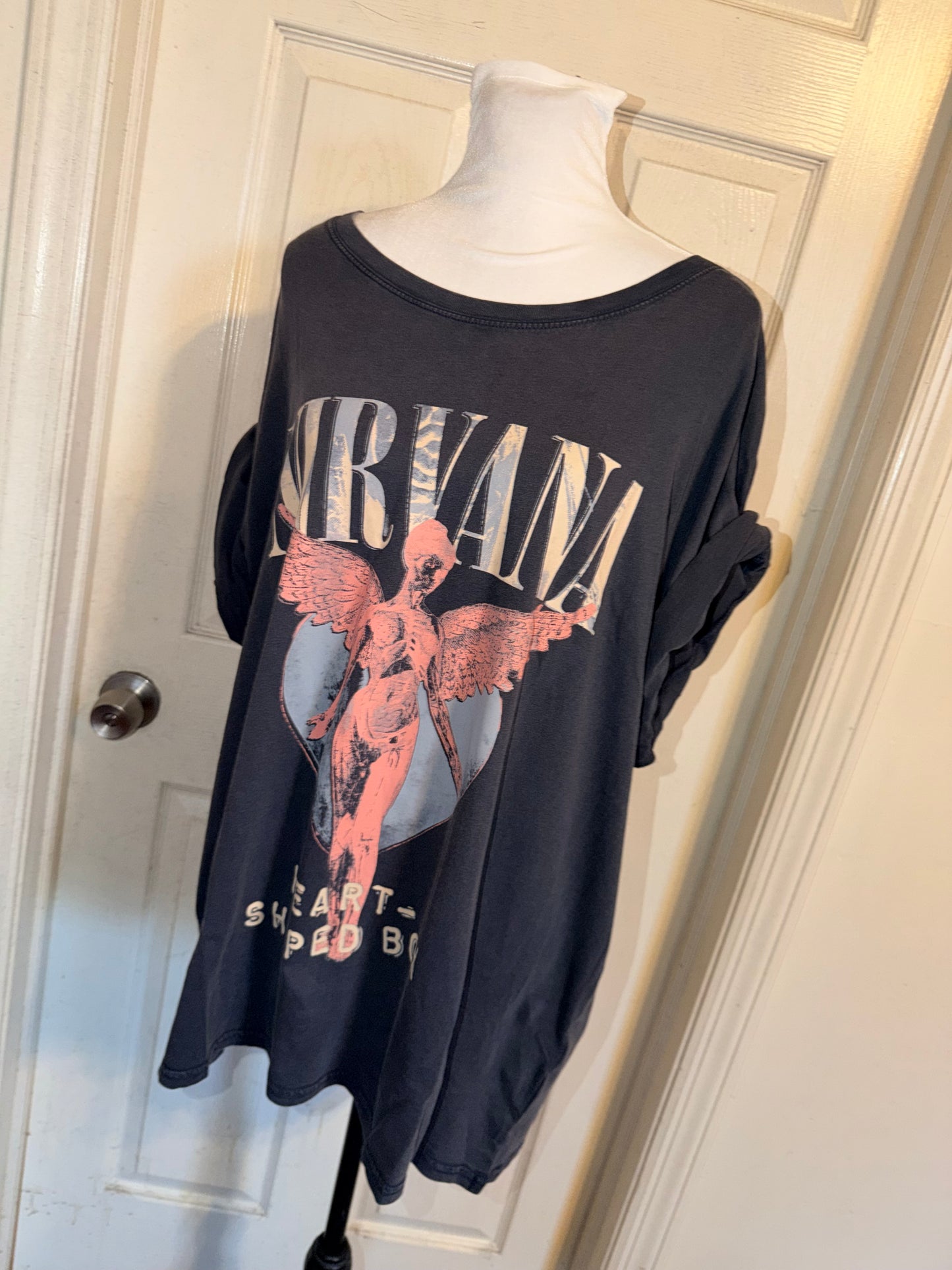 Nirvana Oversized Distressed Tee