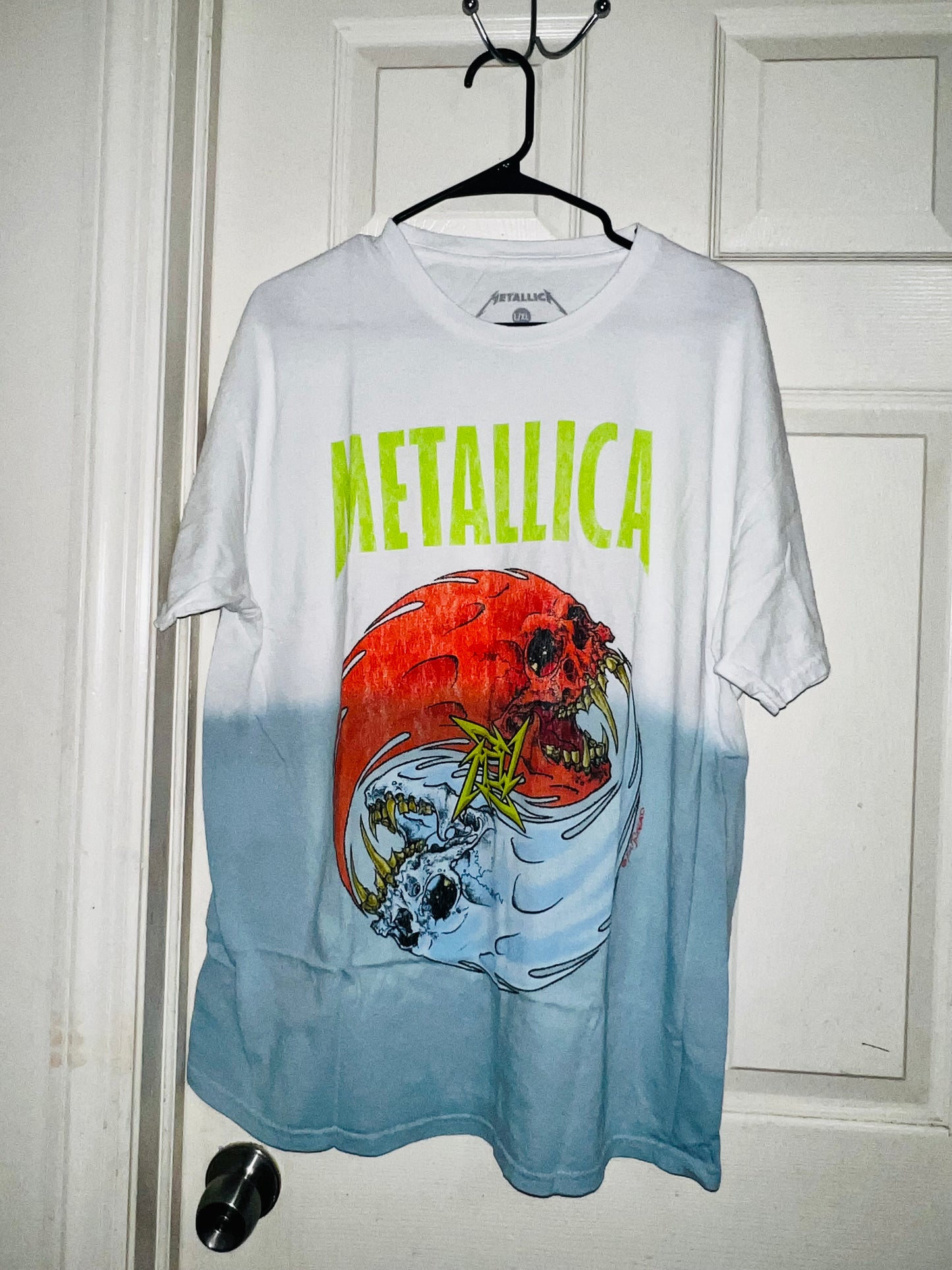 Metallica Tie Die Oversized Distressed Tee