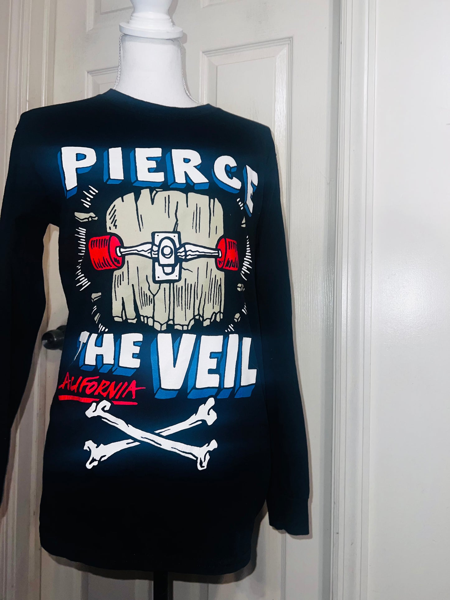 Pierce the Veil Oversized Distressed Long Sleeve Shirt