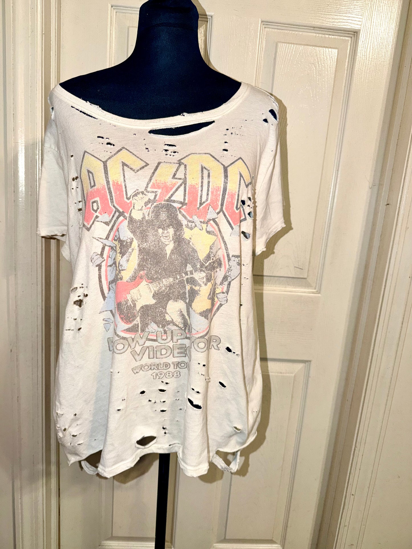 AC/DC Oversized Distressed Tee (as is)