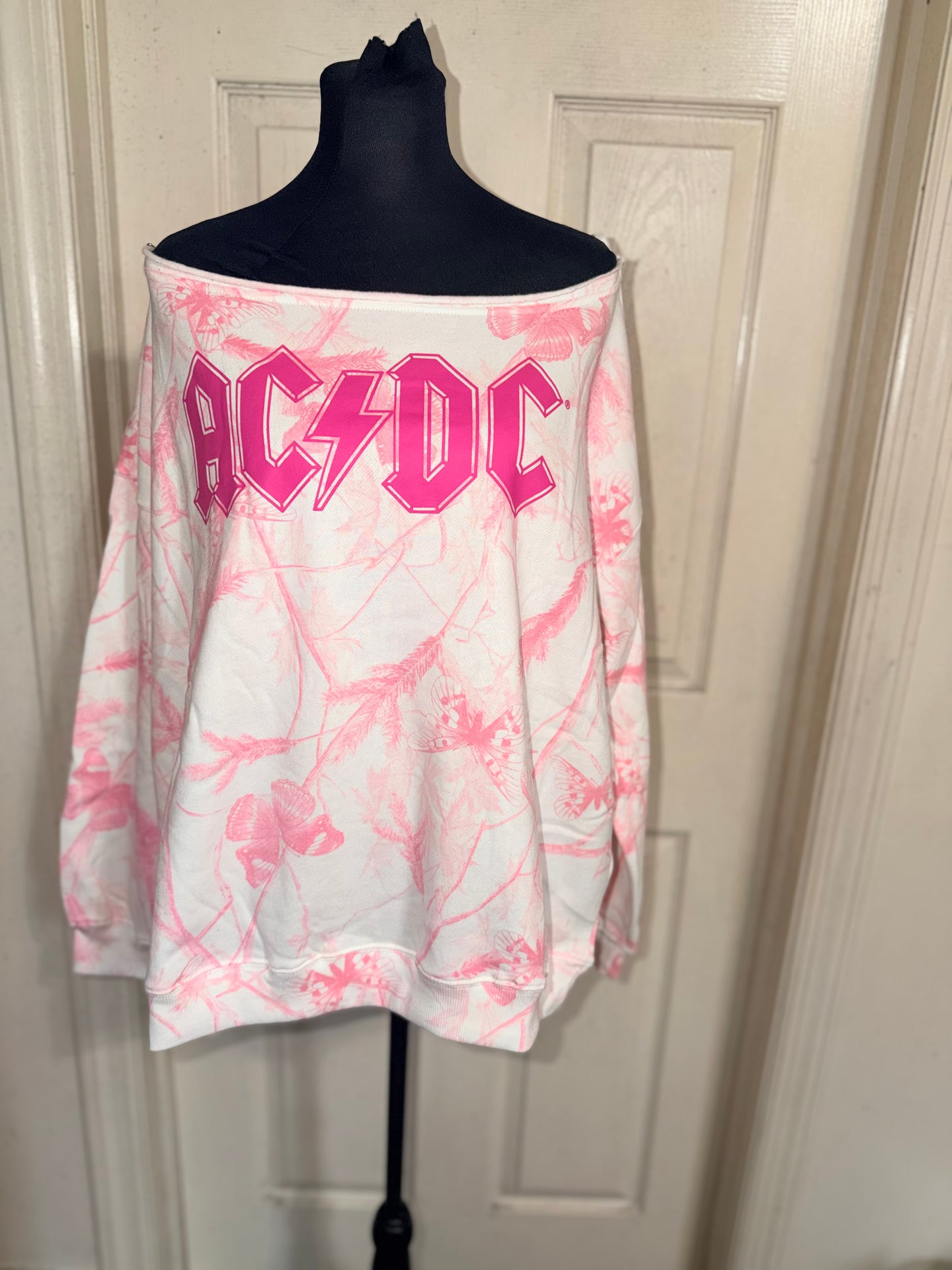 AC/DC OFTS Oversized Distressed Sweatshirt
