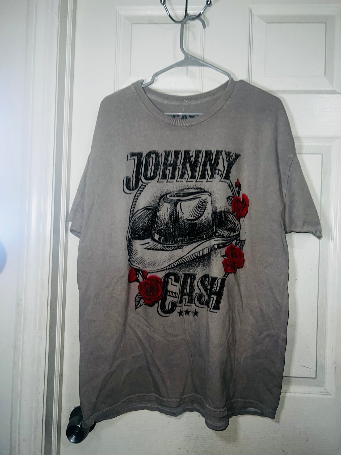 Johnny Cash Oversized Distressed Tee