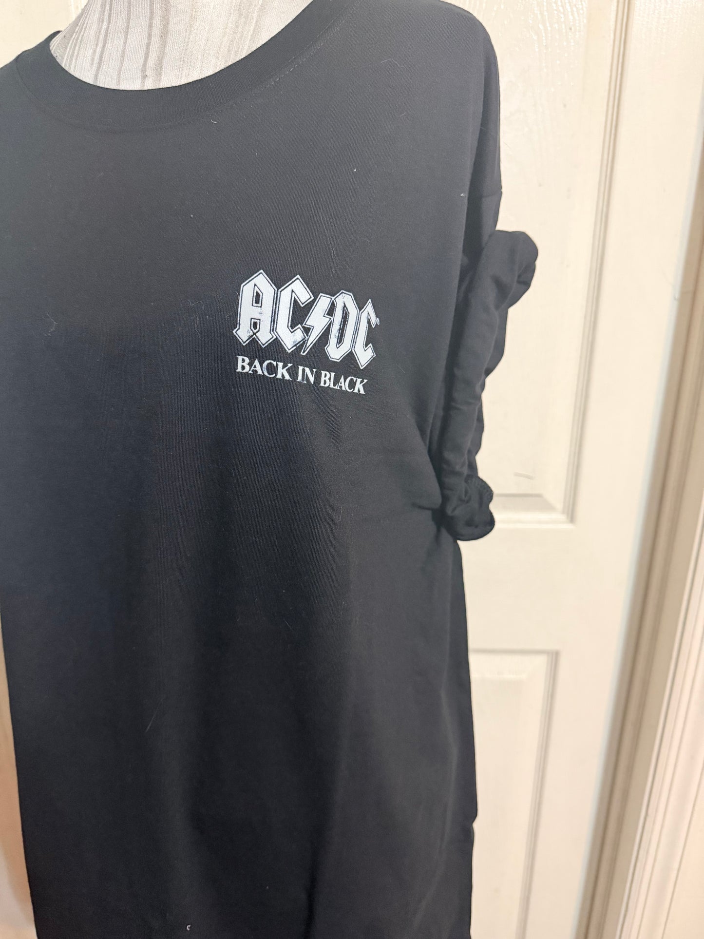 AC/DC Double Sided Oversized Distressed Tee