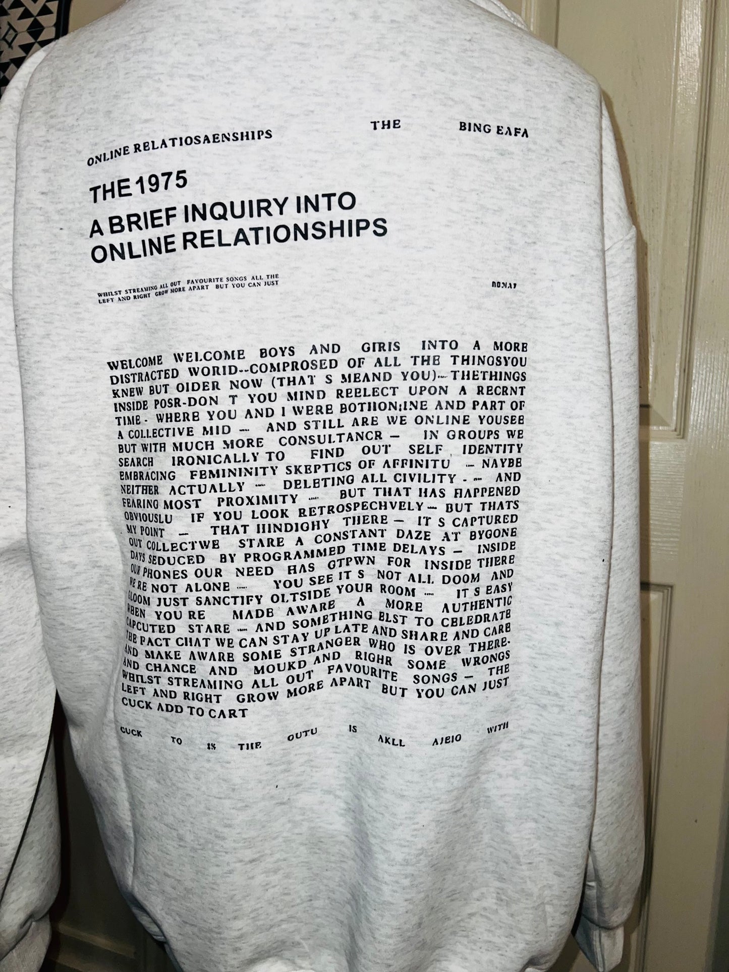 The 1975 ABIIOR Double Sided Oversized Distressed Sweatshirt