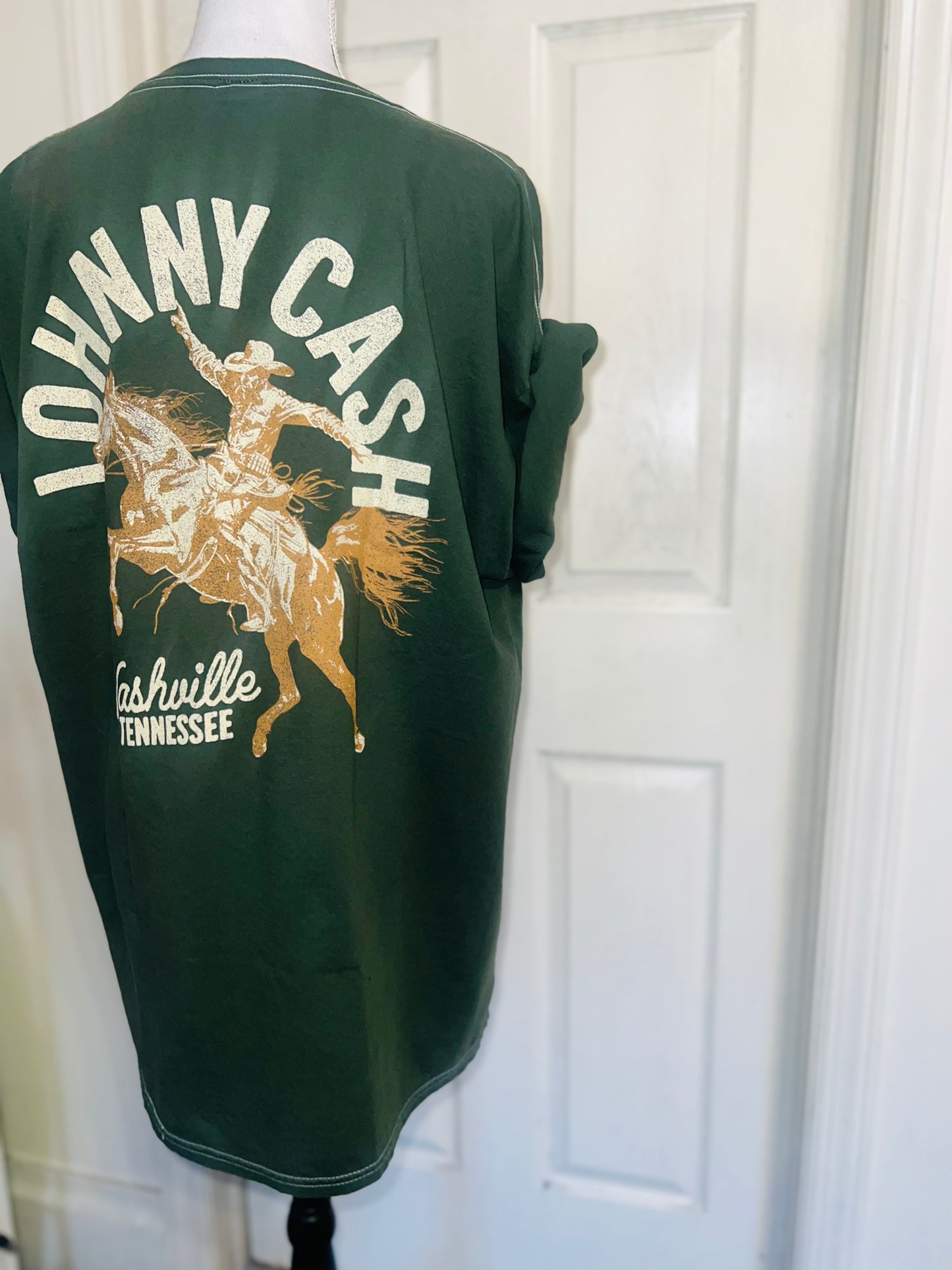 Johnny Cash Double Sided Oversized Diatressed Tee