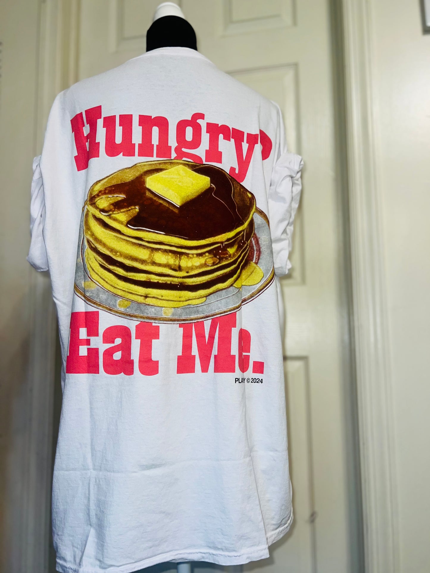 Playboy Pancake Double Sided Distressed Tee