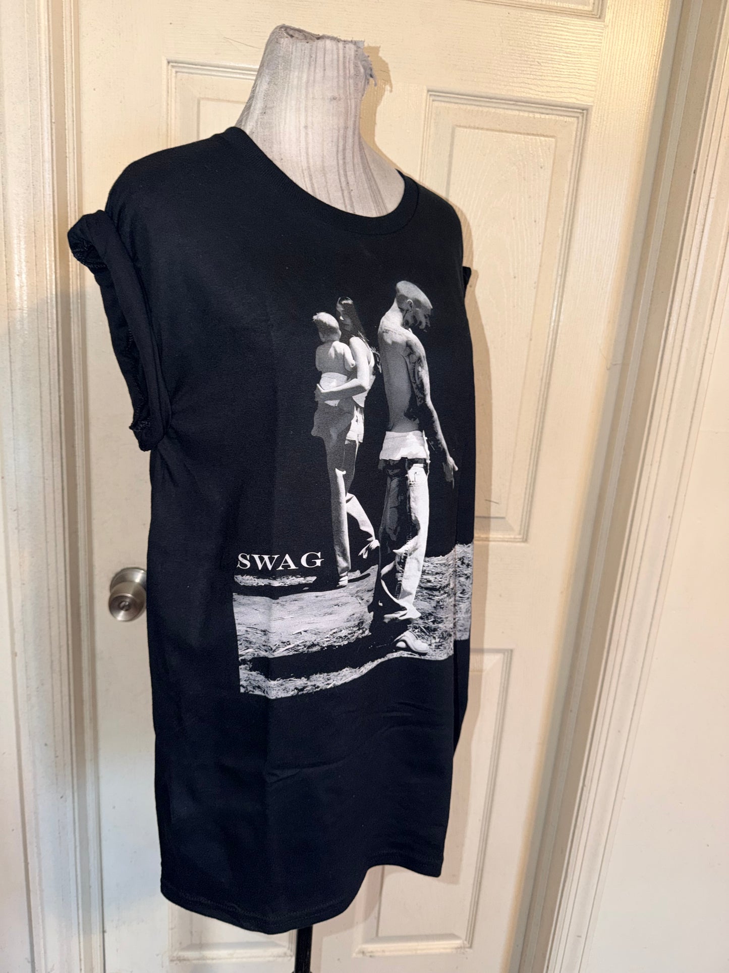 Justin Bieber Double Sided Oversized Distressed Tee
