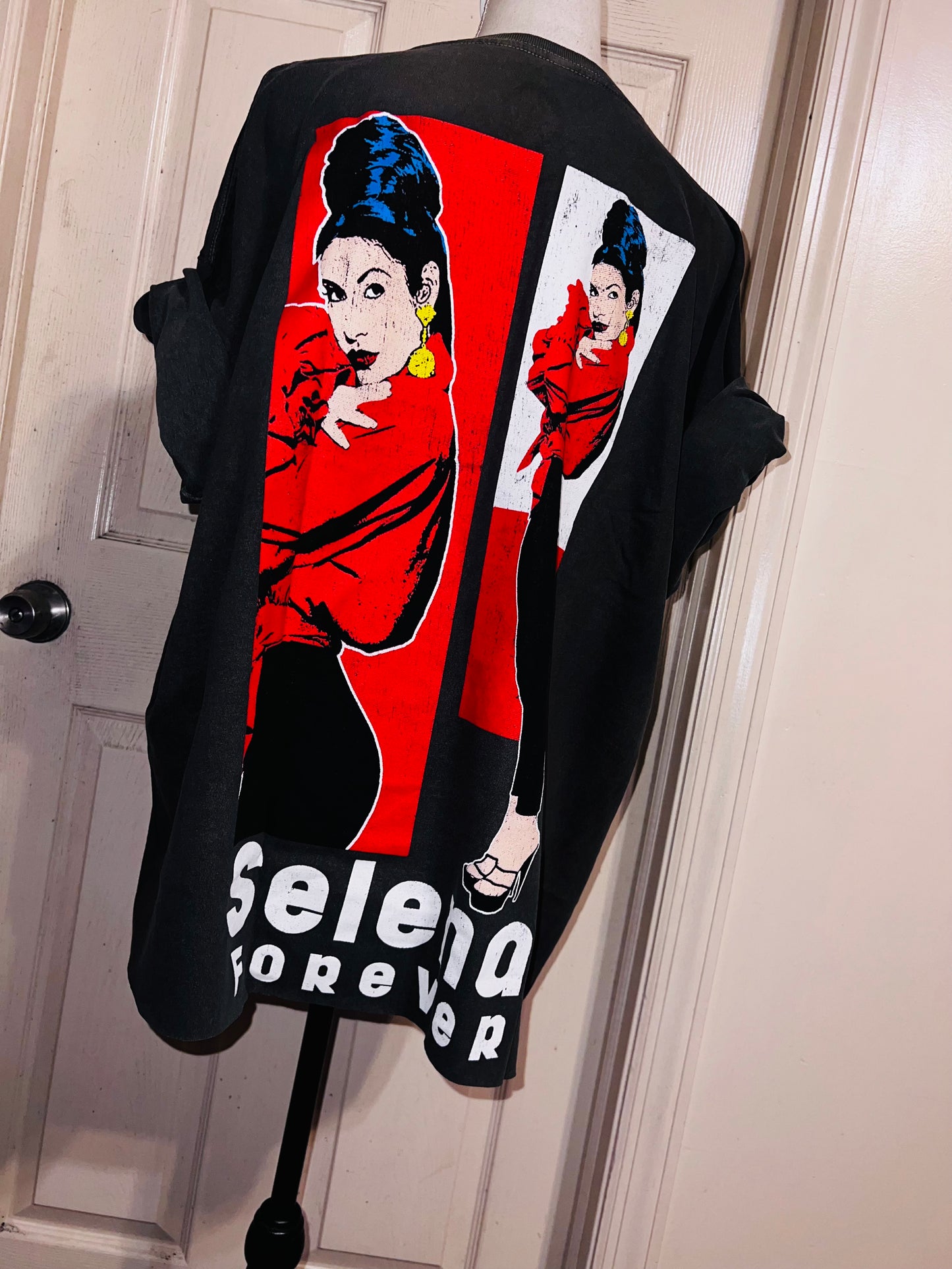 Selena Double Sided Oversized Distressed Tee