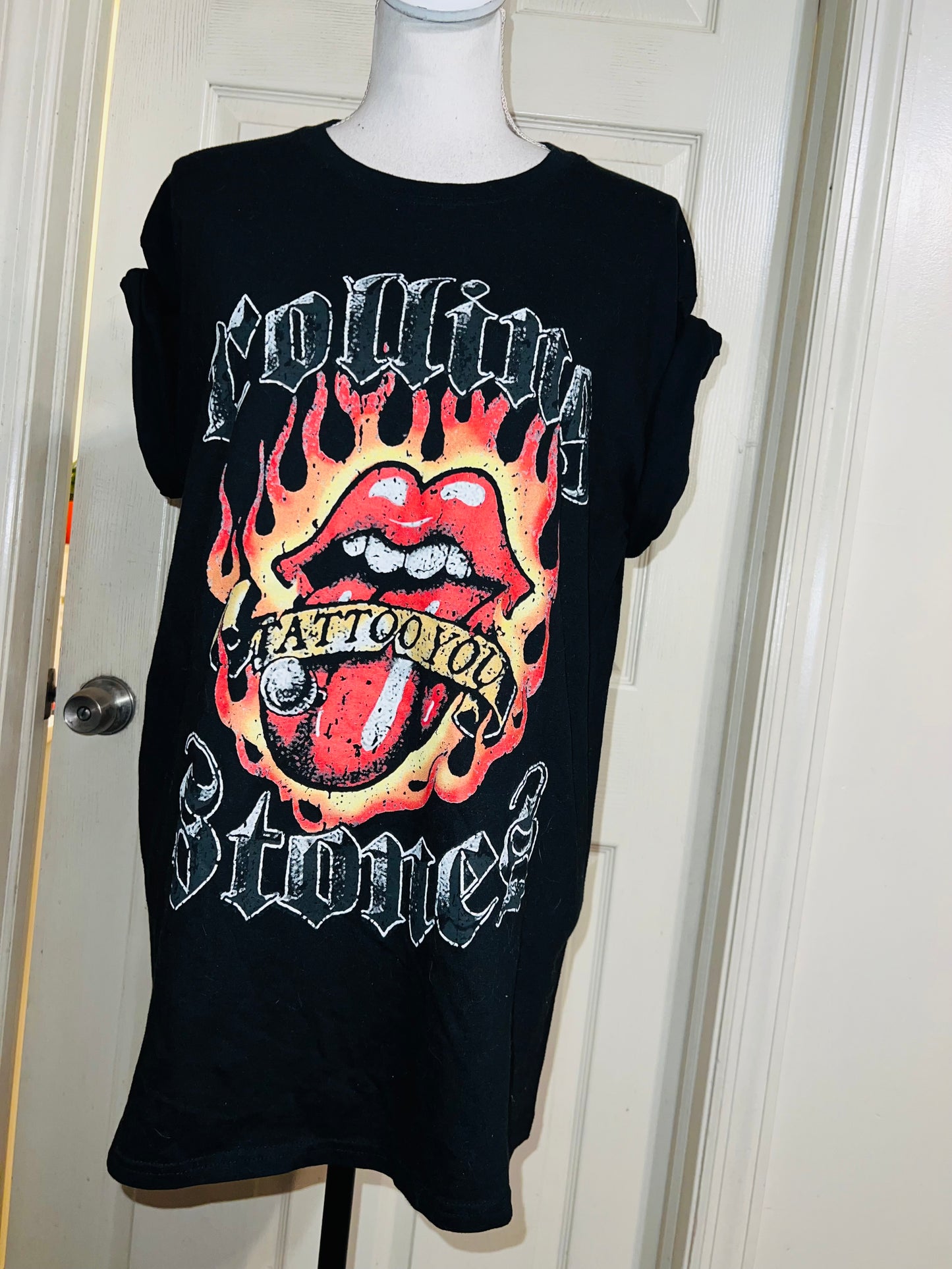 Rolling Stones “Tattoo You” Oversized Distressed Tee