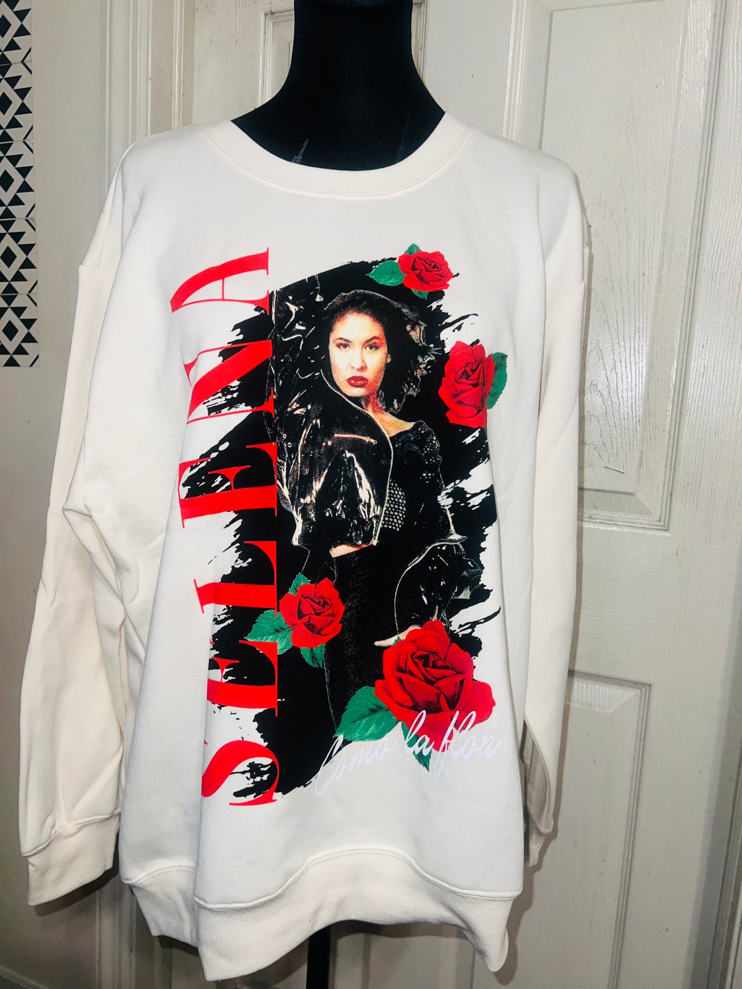 Selena Oversized Distressed Sweatshirt