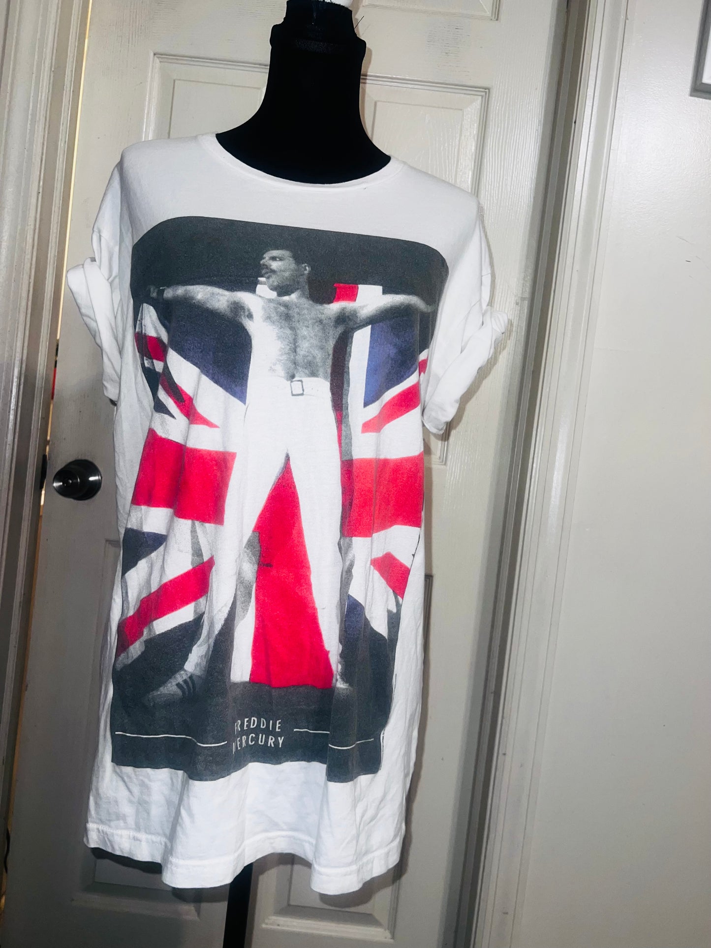 Freddie Mercury Oversized Distressed Vintage Tee