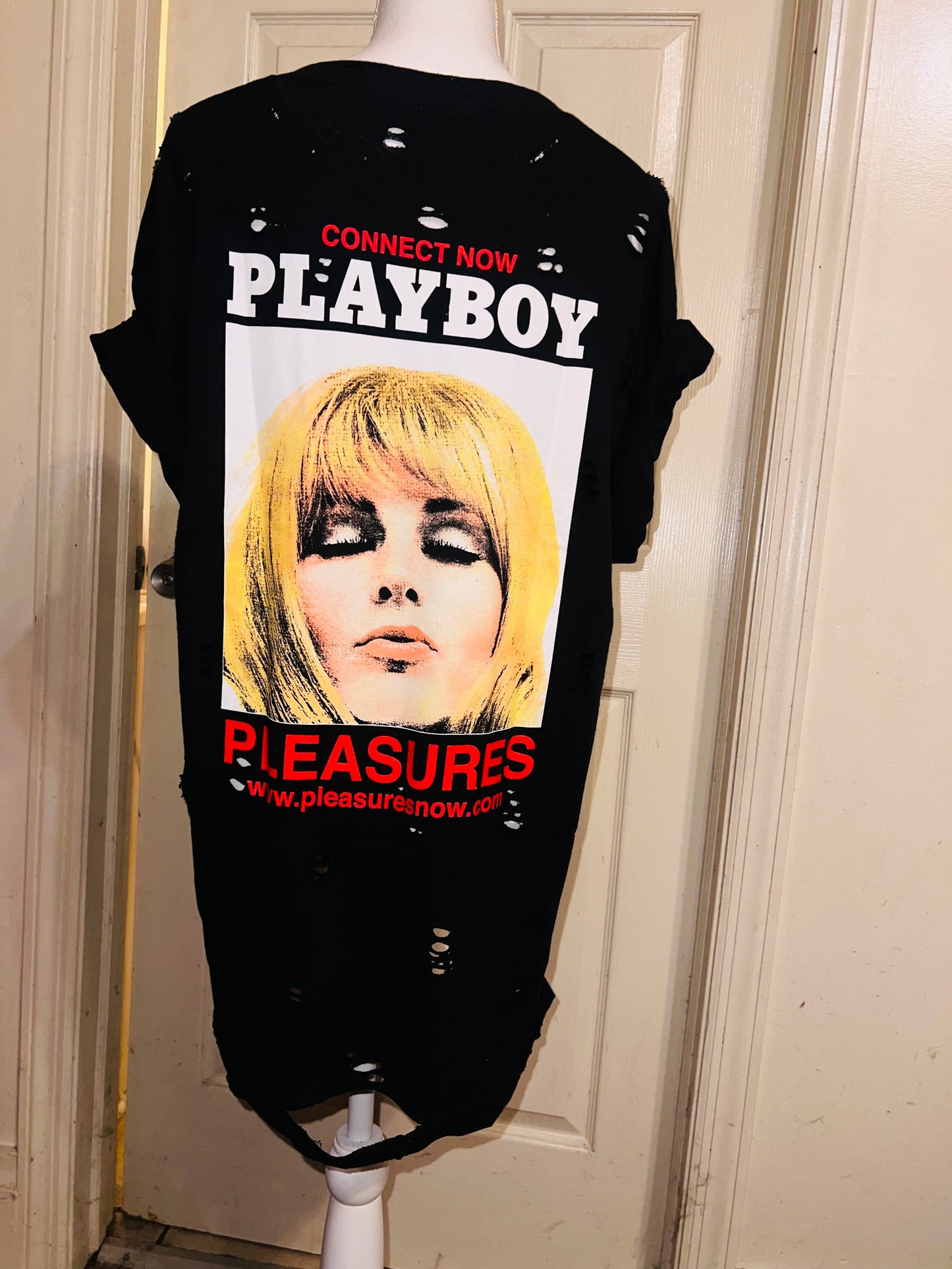 Playboy Oversized Distressed Tee