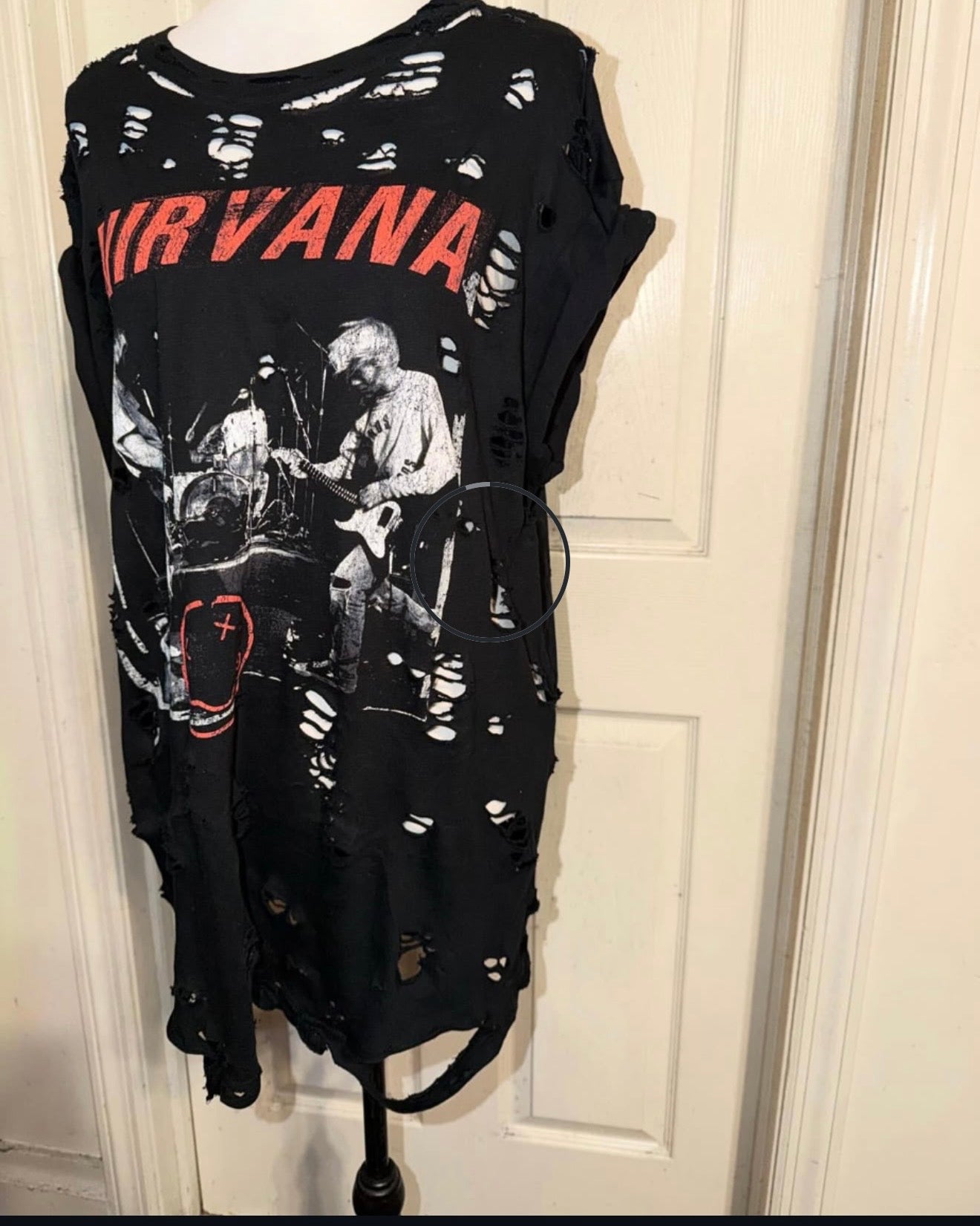 Nirvana Oversized Distressed Tee