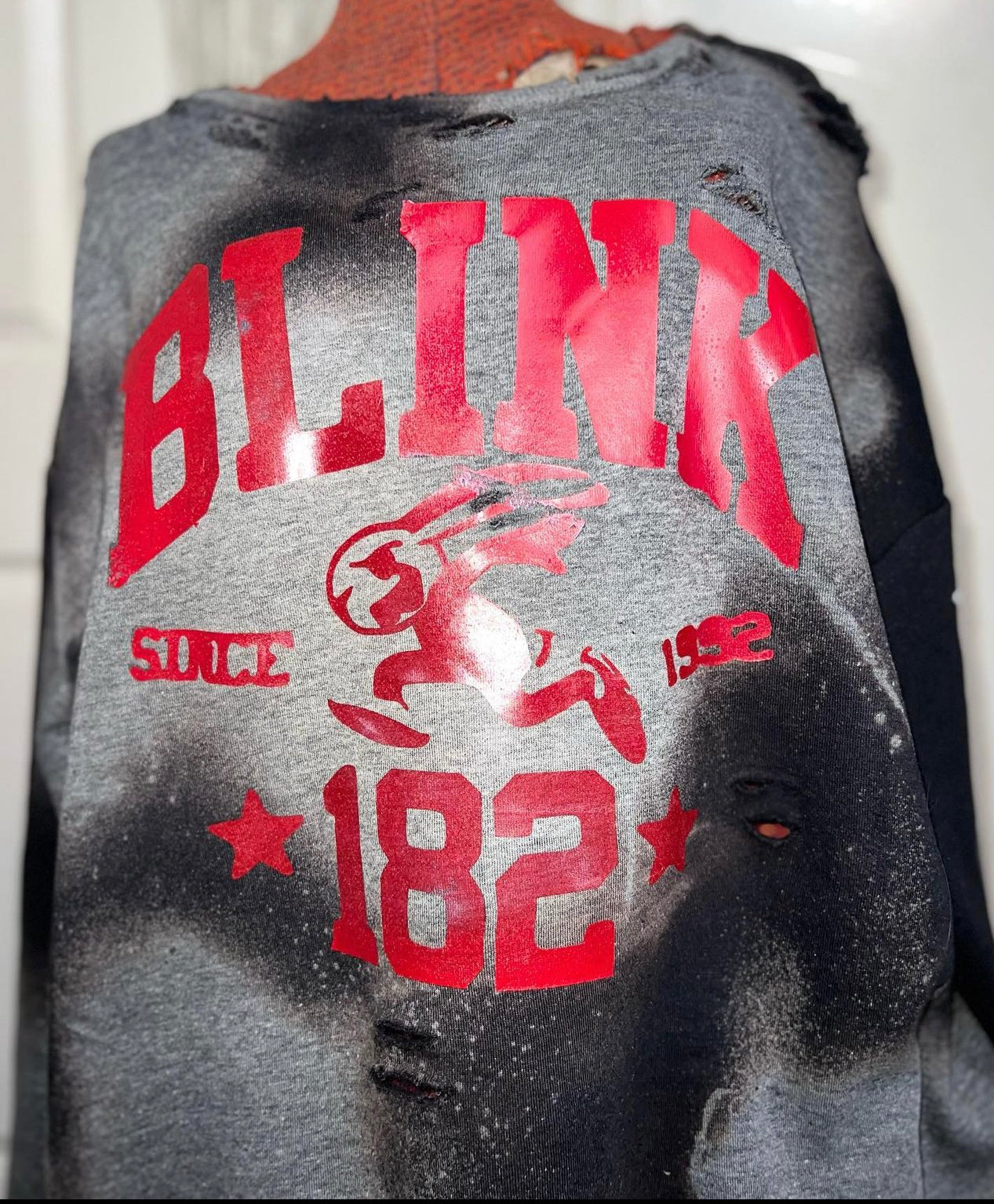 Blink 182 Oversized Distressed Sweatshirt
