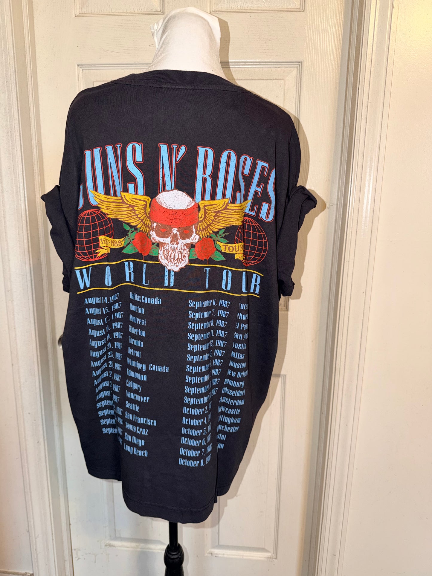 Guns N’ Roses Double Sided Oversized Distressed Tee