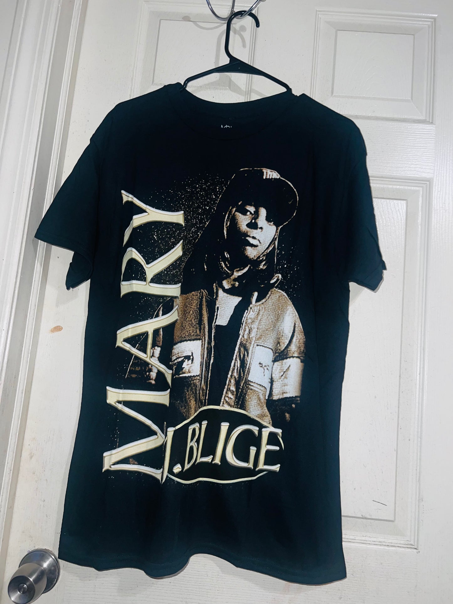 Mary J. Blige Oversized Distressed Tee