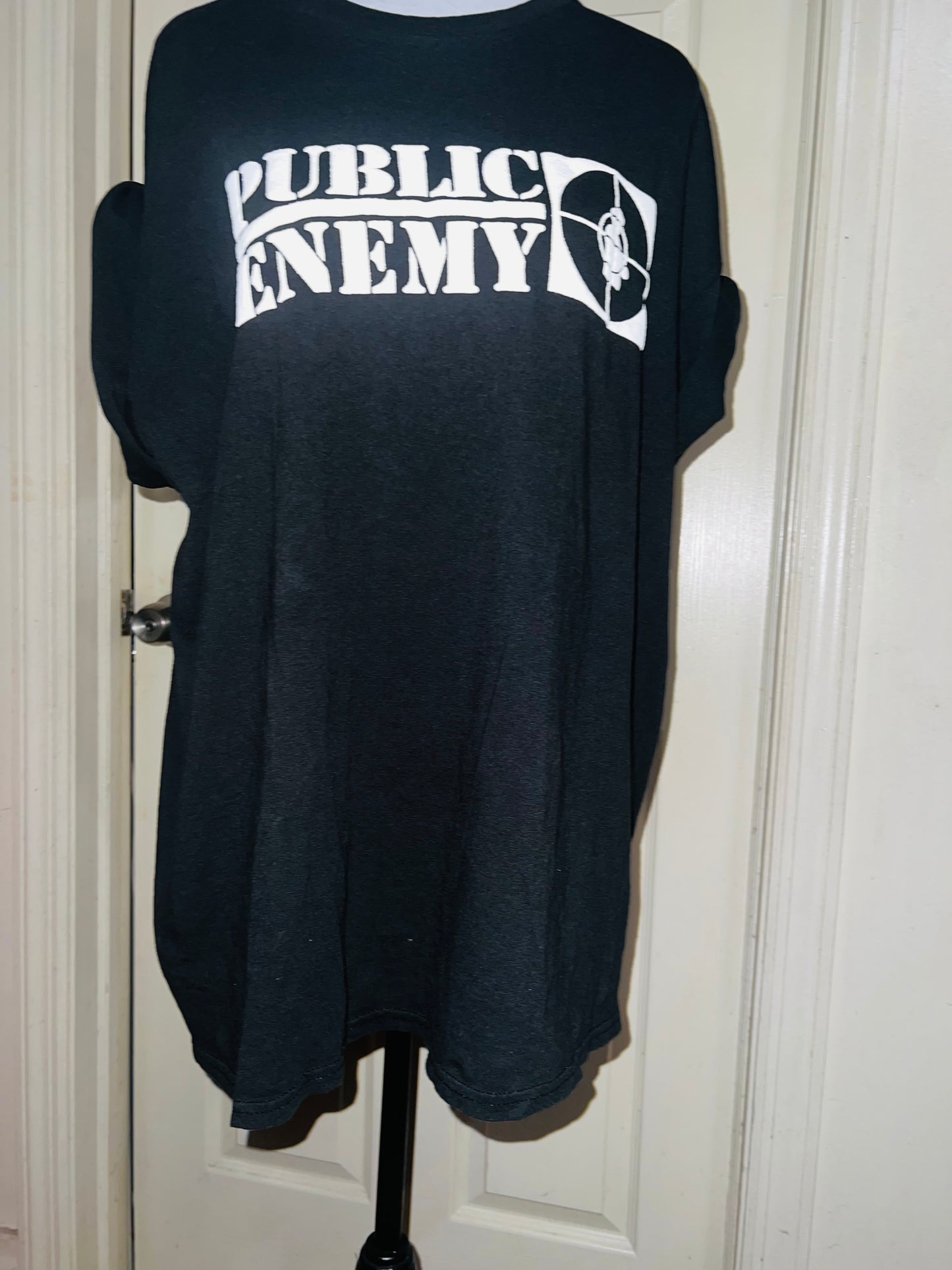 Public Enemy Oversized Double Sided Distressed Tee