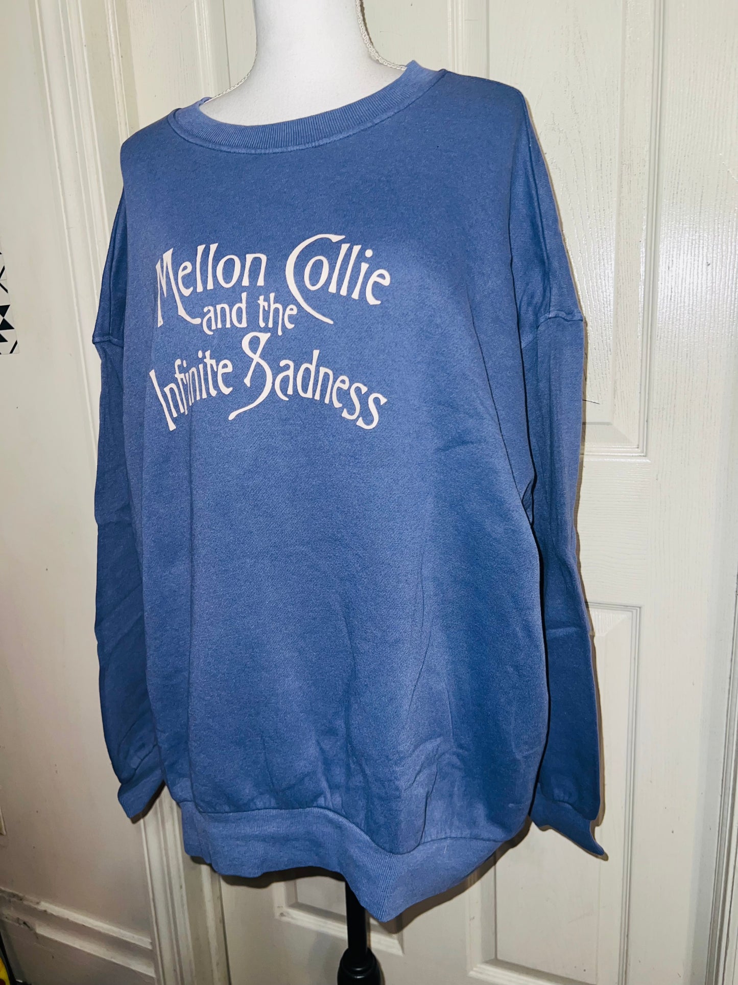 The Smashing Pumpkins Double Sided Oversized Distressed Sweatshirt