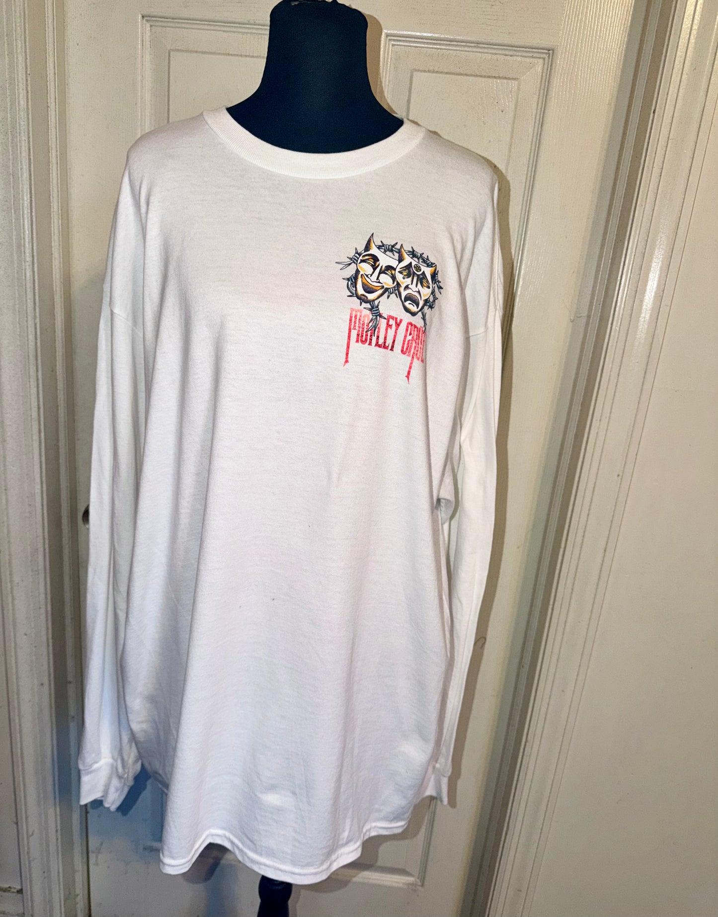 Motley Crue Double Sided Oversized Distressed Long Sleeve Tee
