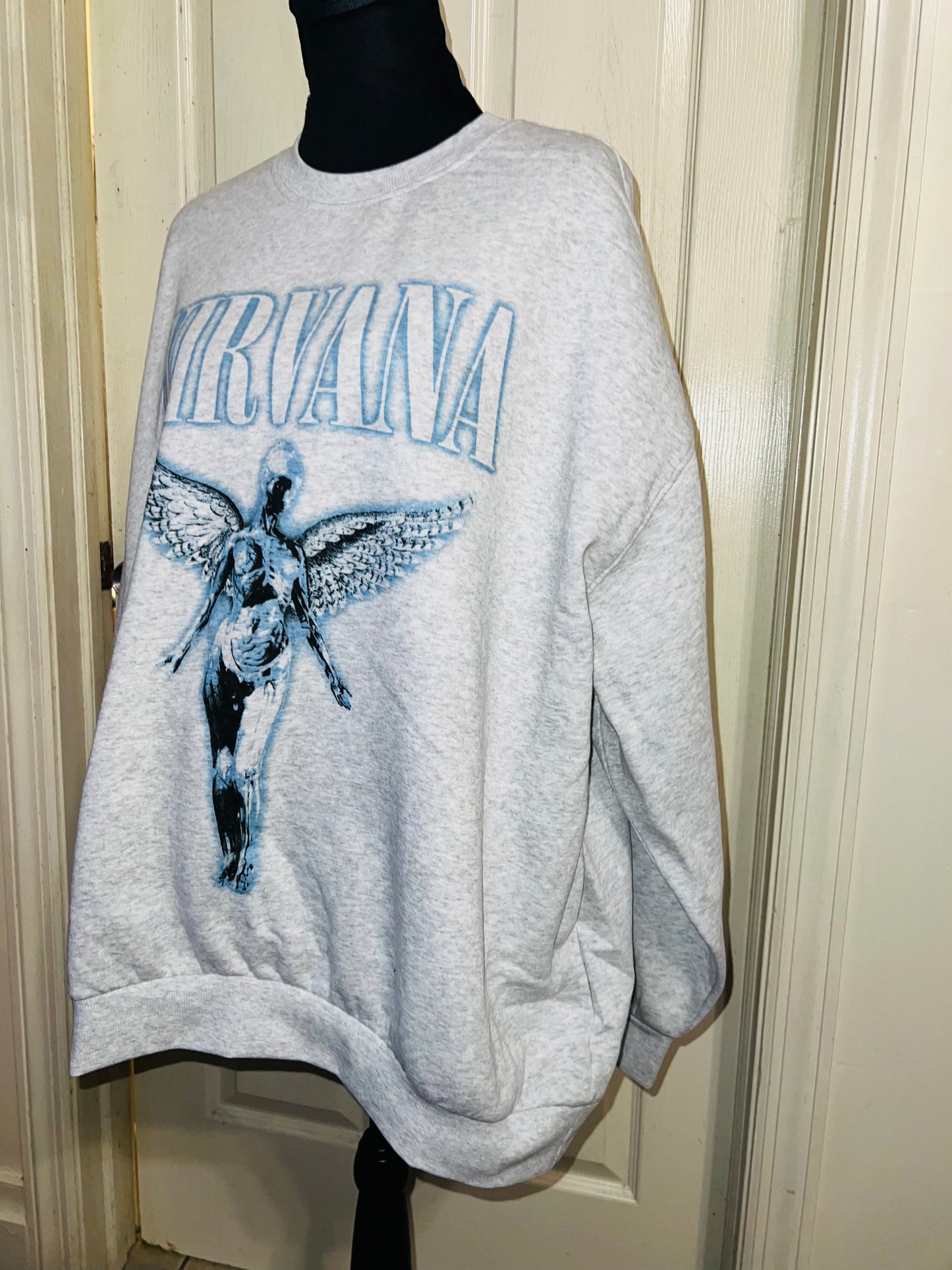 Nirvana Oversized Distressed Sweatshirt