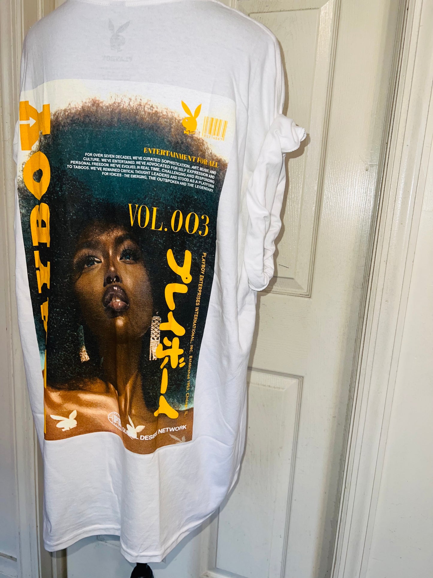 Playboy Double Sided Oversized Distressed Tee