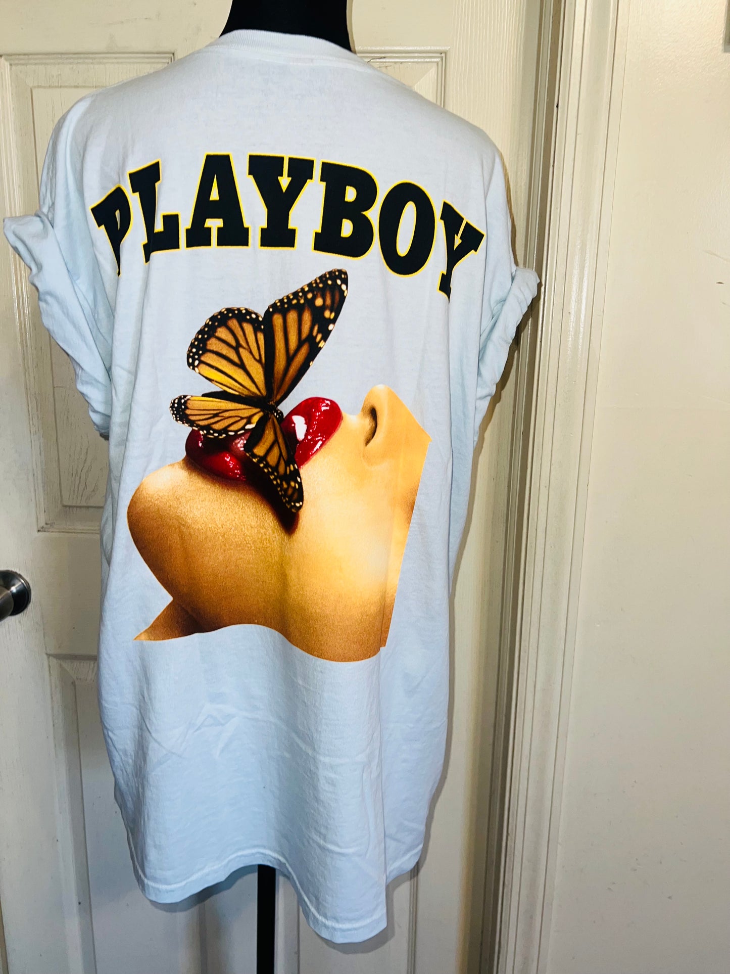 Playboy Double Sided Oversized Distressed Tee