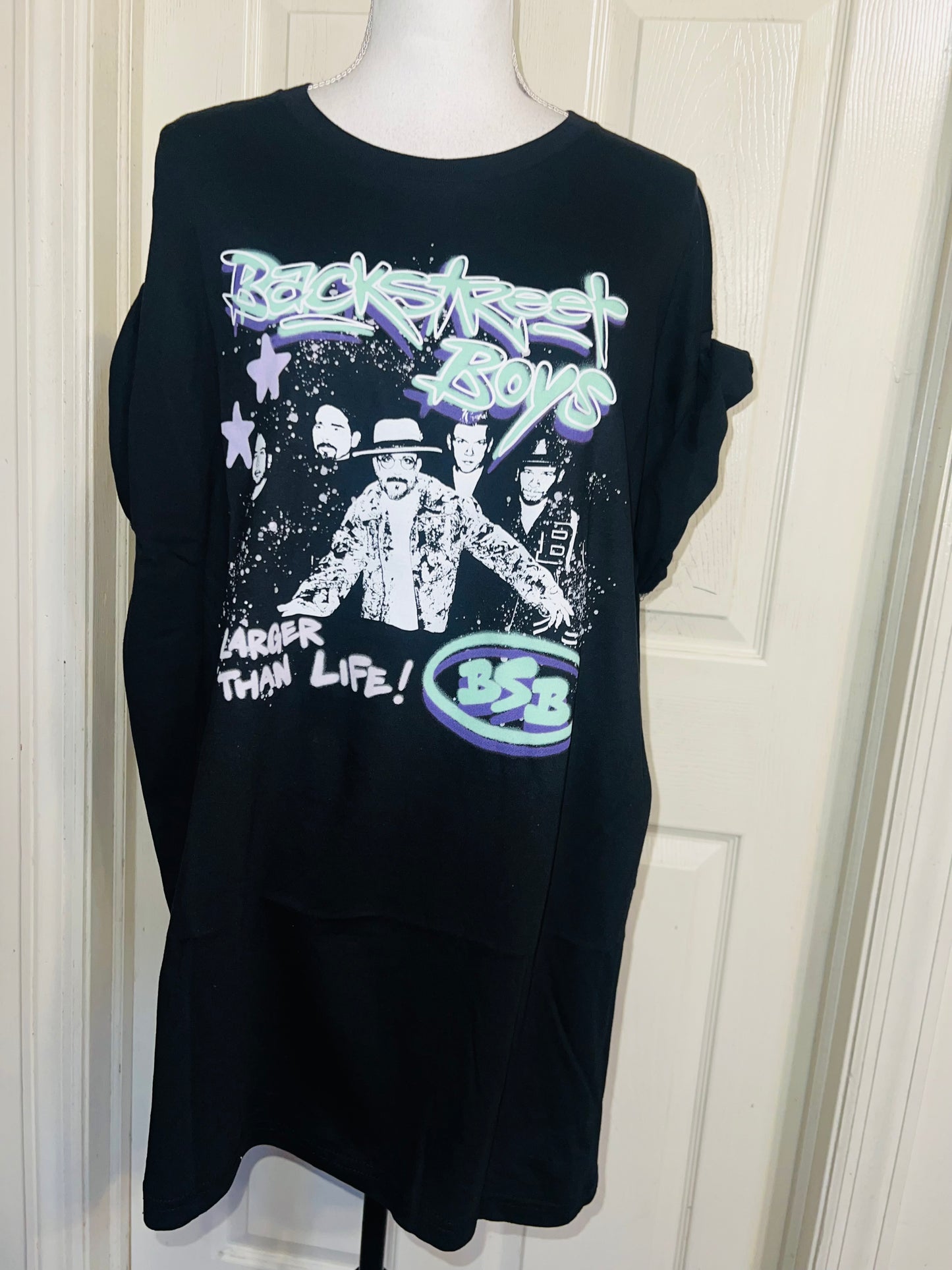 Backstreet Boys Oversized Distressed Tee