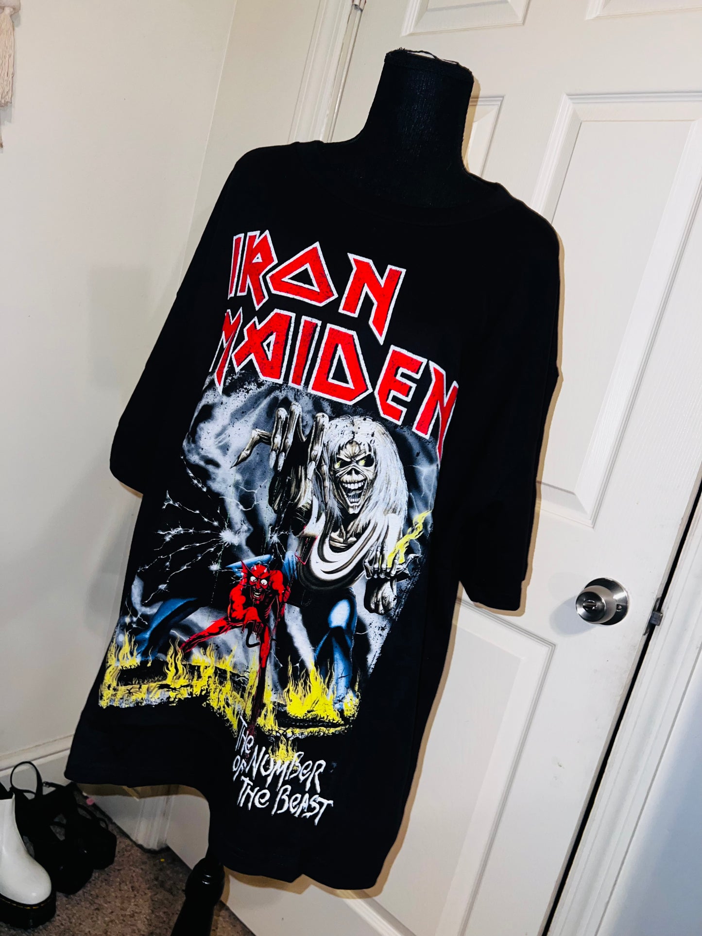 Iron Maiden Oversized Distressed Tee