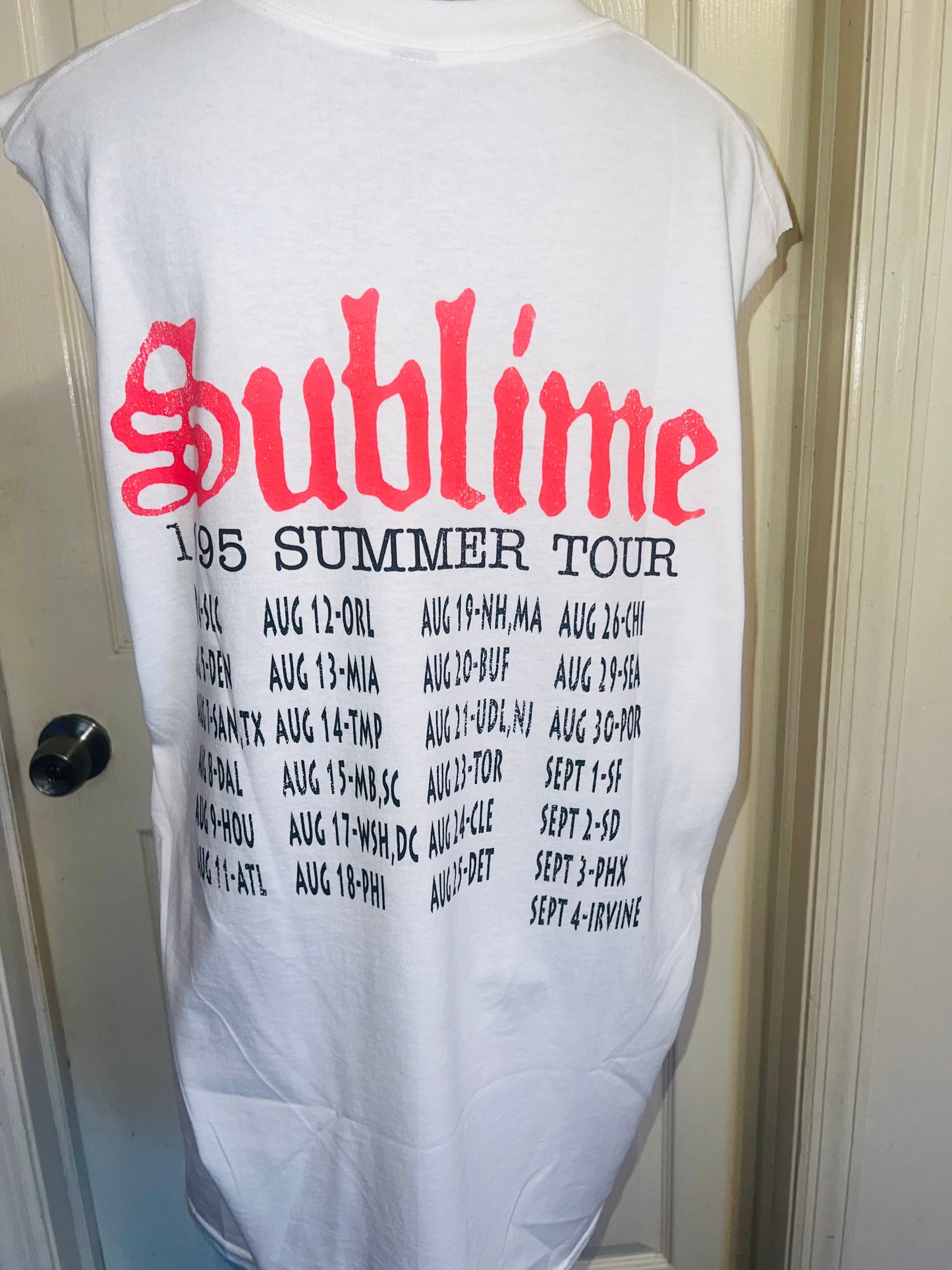 Sublime Double Sided Oversized Distressed Tank